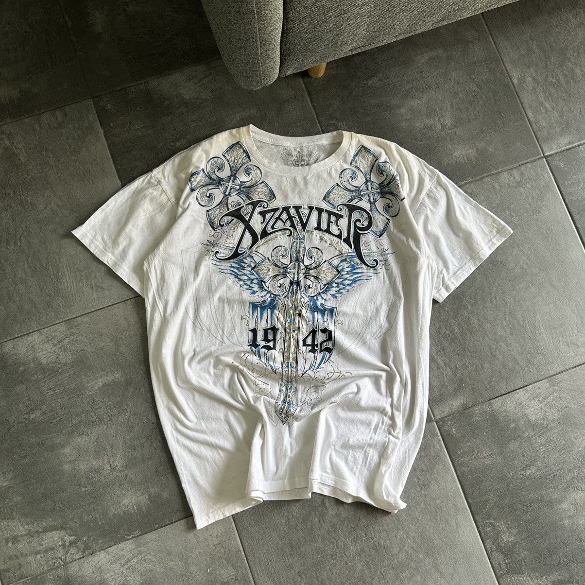 Japanese Brand × Vintage Vintage AXR Xzavier T-shirts Big Logo Band Affliction Y2K Size US XXL / EU 58 / 5 - 5 Thumbnail