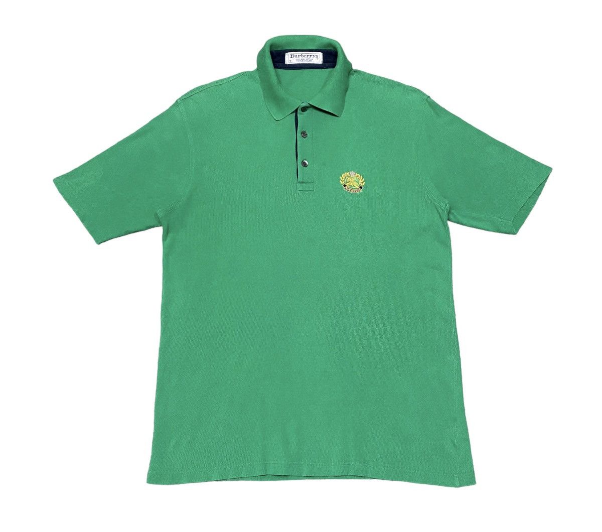 image of Vintage Burberrys Polo T Shirt Made In England in Green, Men's (Size Medium)