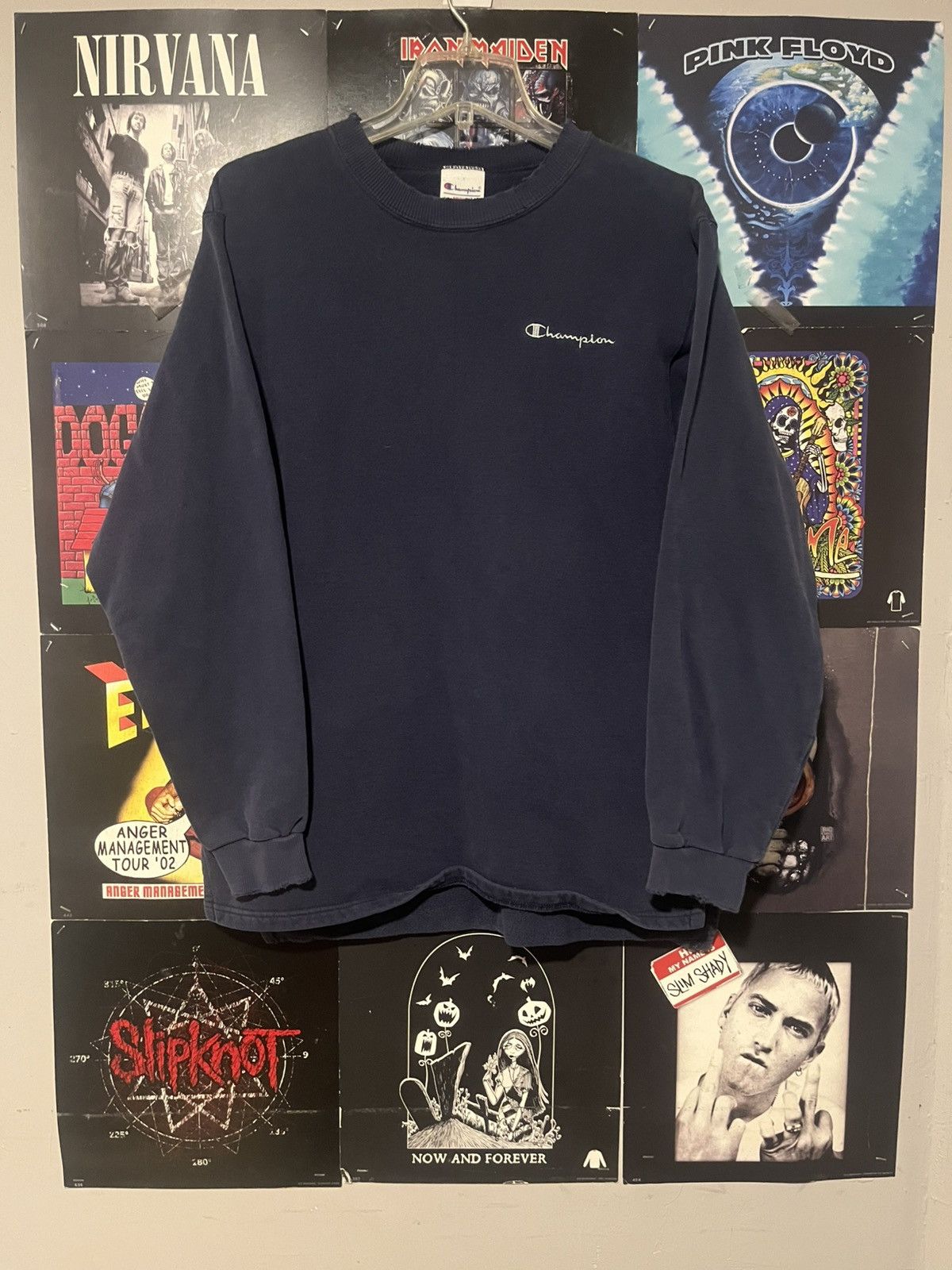 Champion Vintage Y2K 2000’s faded Champion Embroidered Grunge sweater Size US M / EU 48-50 / 2 - 1 Thumbnail