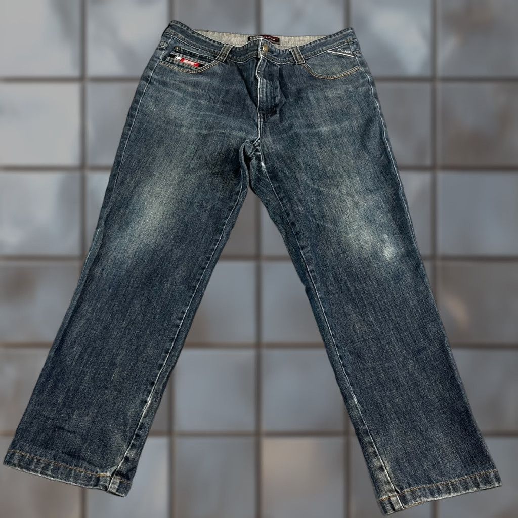 Fubu FUBU Jeans Regular Tapered 38 30 Dark Blue Denim 5-Pocket Hu Nike? Size US 38 / EU 54 - 1 Thumbnail