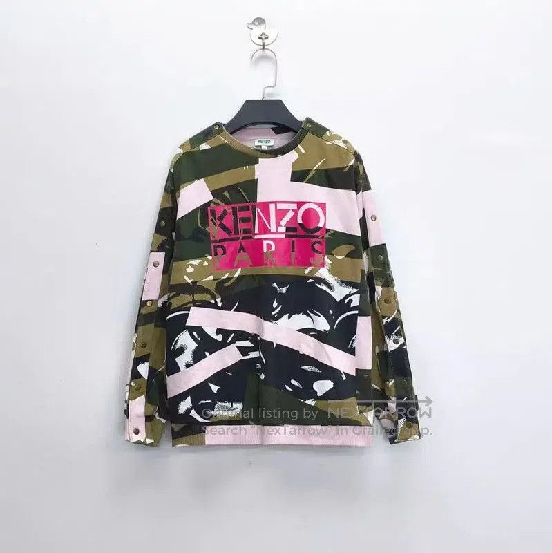 Kenzo KENZO Women's Green Cotton Logo Sweatshirt . Size XS / US 0-2 / IT 36-38 - 1 Thumbnail