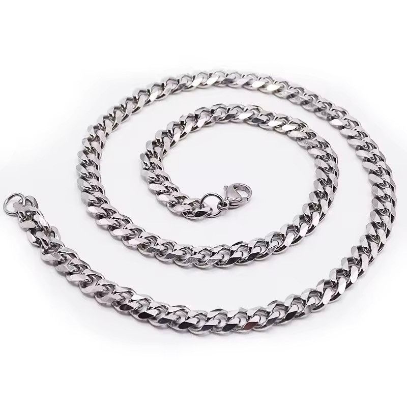 Jewelry 5mm Cuban Chain Necklace Size ONE SIZE - 2 Thumbnail