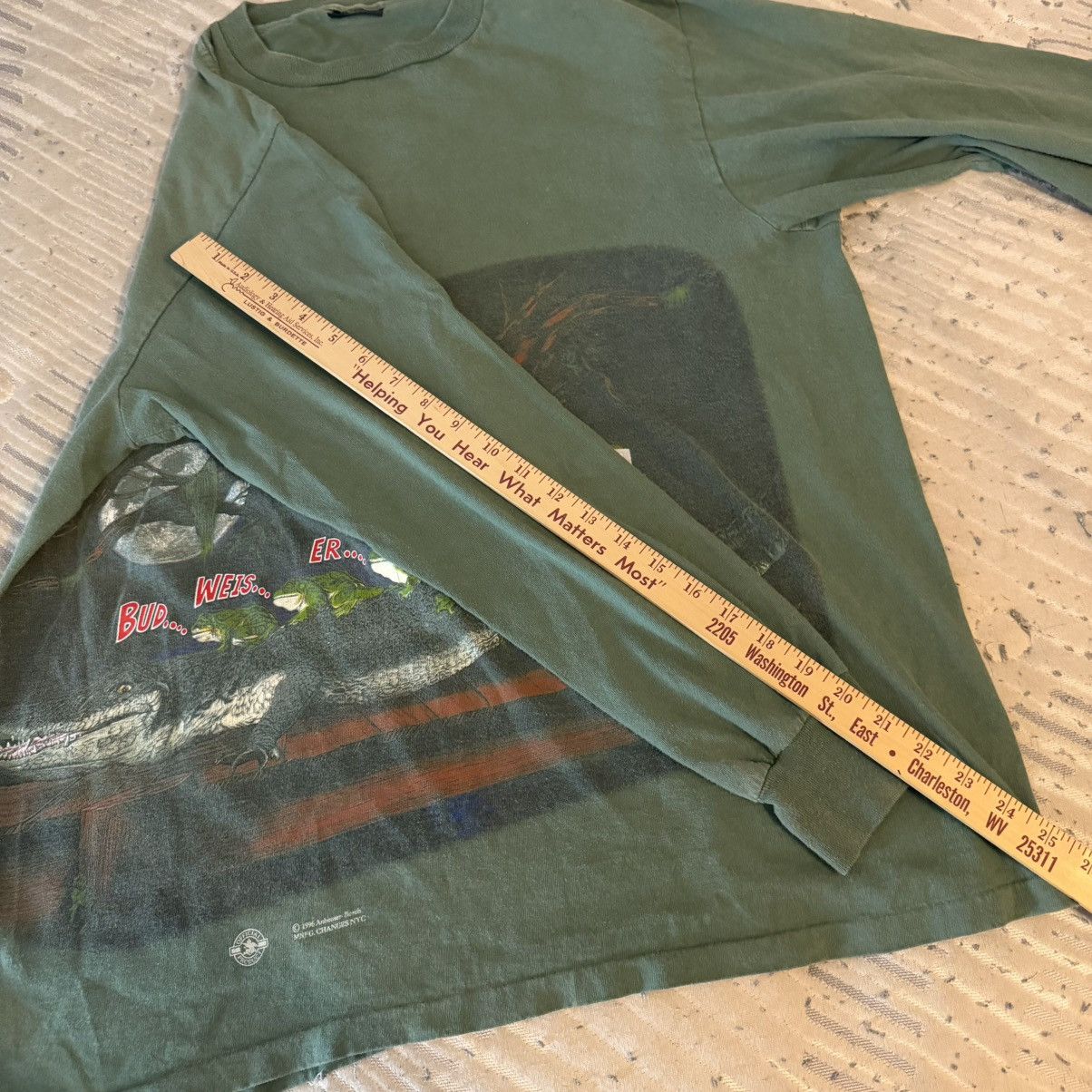 Budweiser Vintage Budweiser 1996 Frog Alligator Long Sleeve T shirt Size US XL / EU 56 / 4 - 7 Thumbnail