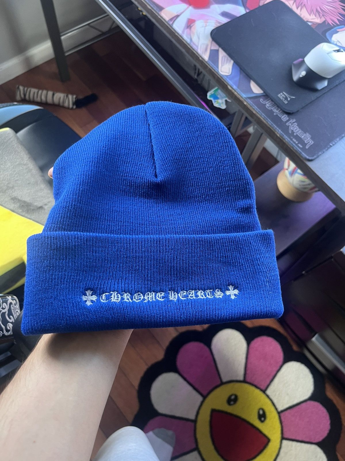 Chrome Hearts Chrome Hearts Blue Watch Cap Beanie Size ONE SIZE - 2 Thumbnail