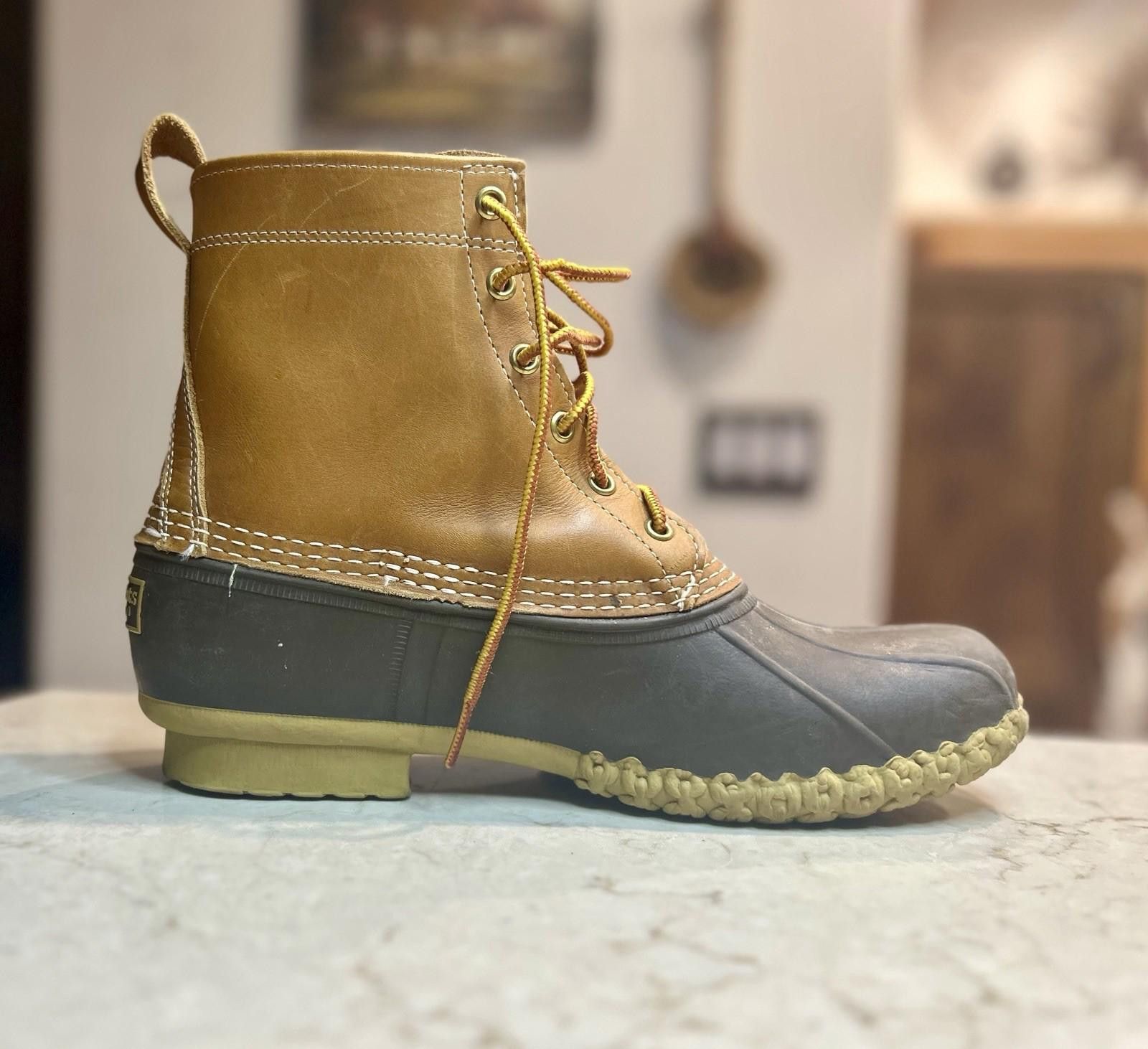 L.L. Bean L.L. Bean Duck Boots Men's Sz 9 M Leather Rubber USA made Size US 9 / EU 42 - 4 Thumbnail