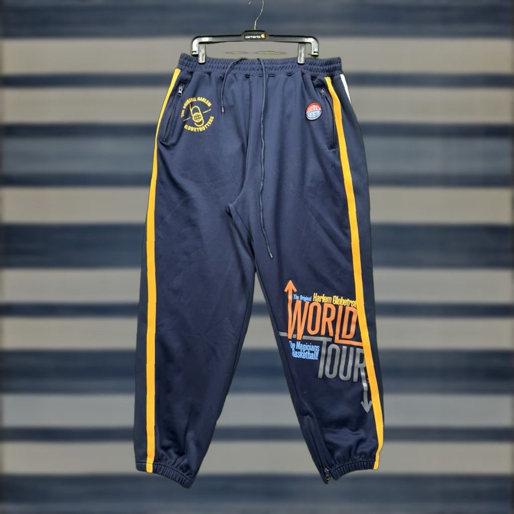 Vintage Vintage Harlem Globetrotters Sweatpants Men XL Blue Heavyweight Jogging Activewear 90s Sports Size US 36 / EU 52 - 1 Thumbnail
