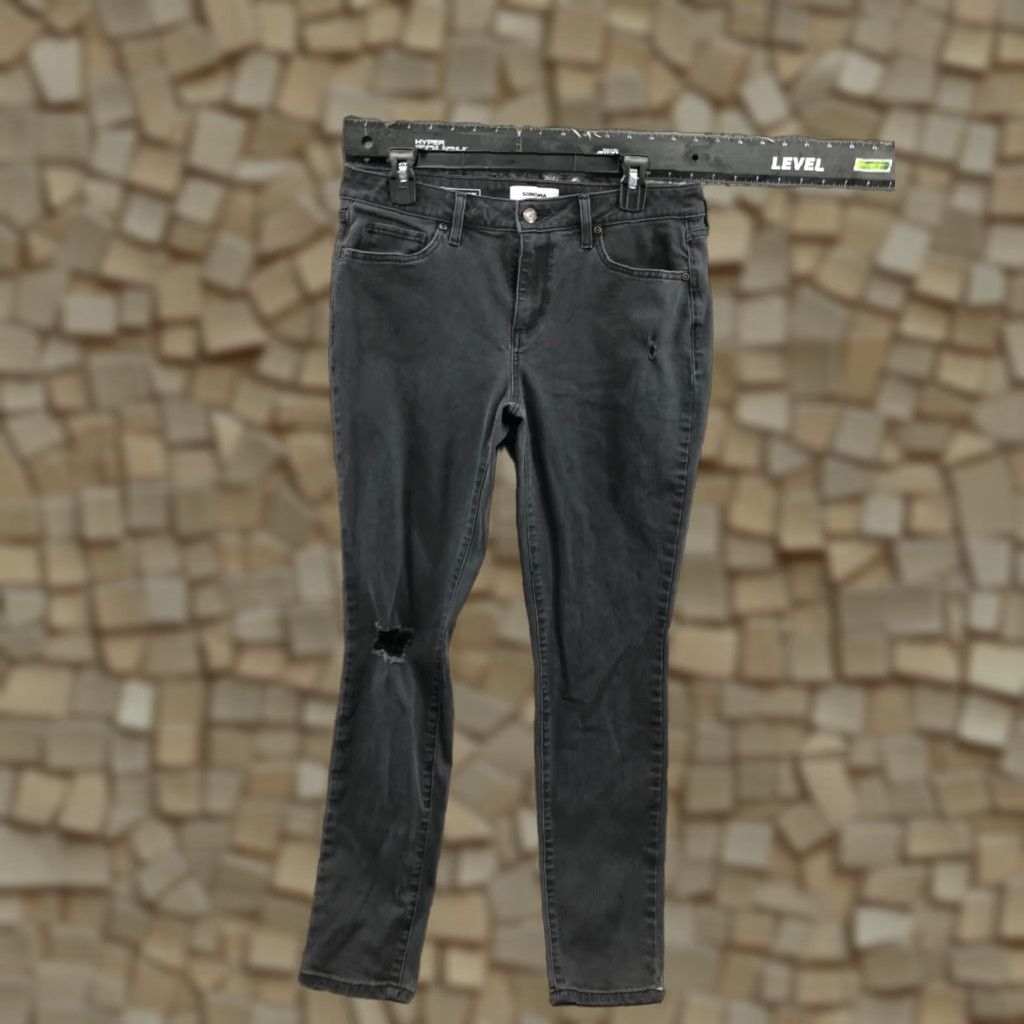 Vintage Sonoma Jeans Womens Skinny Size 12 Dark Wash Black Size 34" / US 12 / IT 48 - 1 Thumbnail