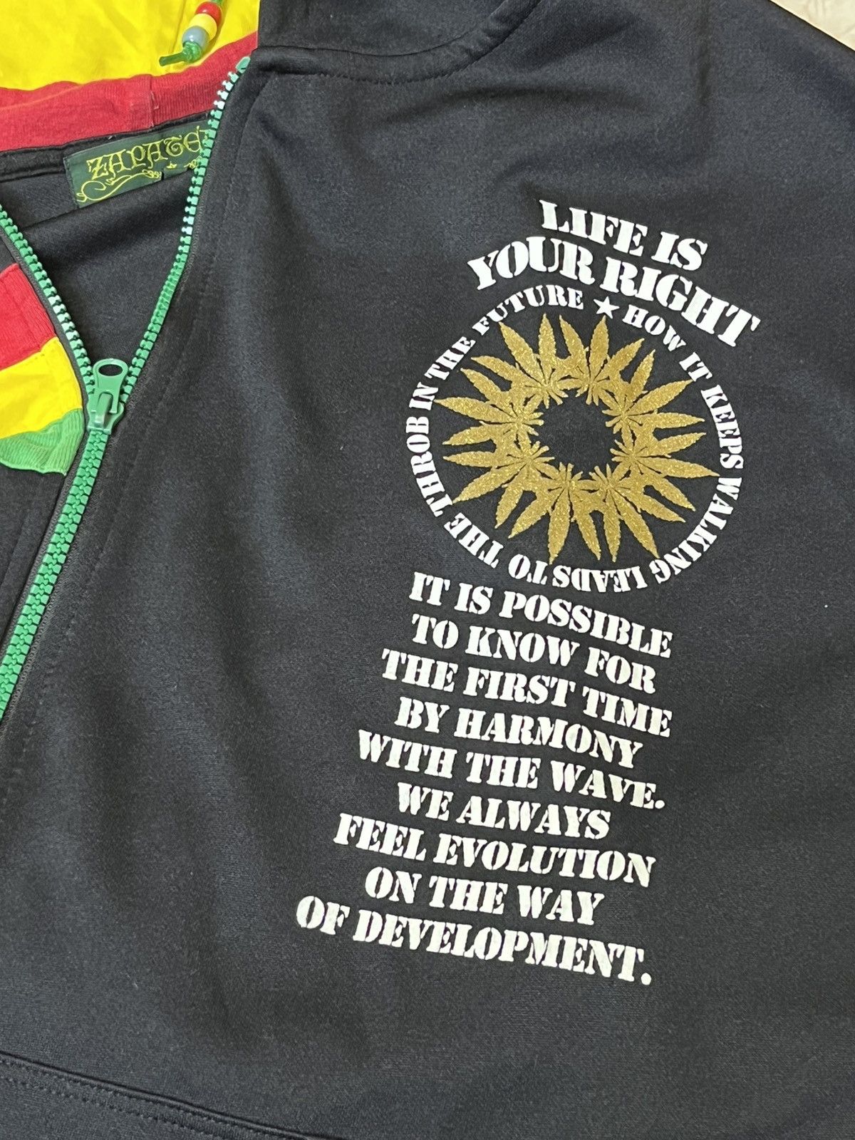 Japanese Brand HIP HOP🔥ZAPAGEAR JAH RASTAFARI TRACKTOP ZIPPER HOODIES Size US XXL / EU 58 / 5 - 4 Thumbnail