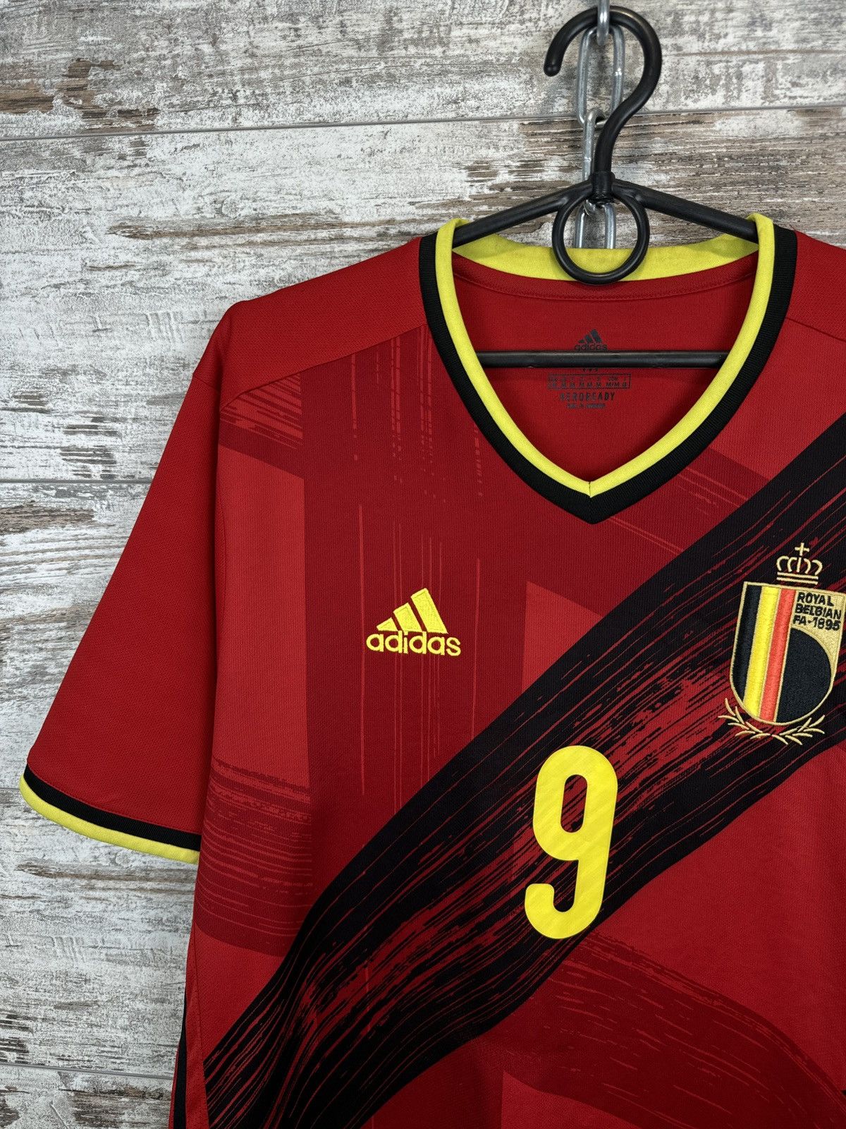 Adidas Mens Vintage Adidas Belgium National Team R. Lukaku T-shirt Size US M / EU 48-50 / 2 - 4 Thumbnail