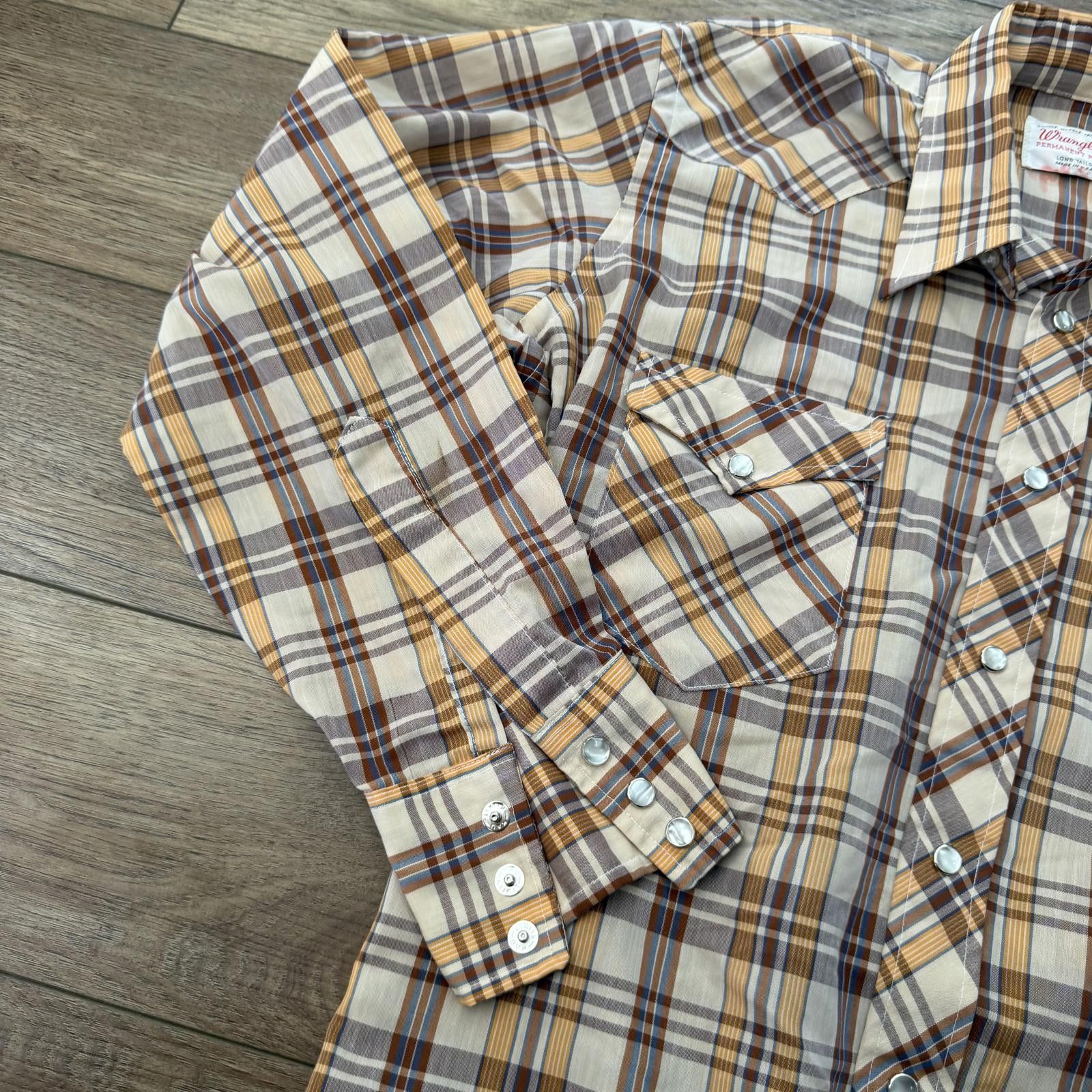 Wrangler Vintage 70s Wrangler Western Permanent Press Snap Shirt Size US S / EU 44-46 / 1 - 5 Thumbnail