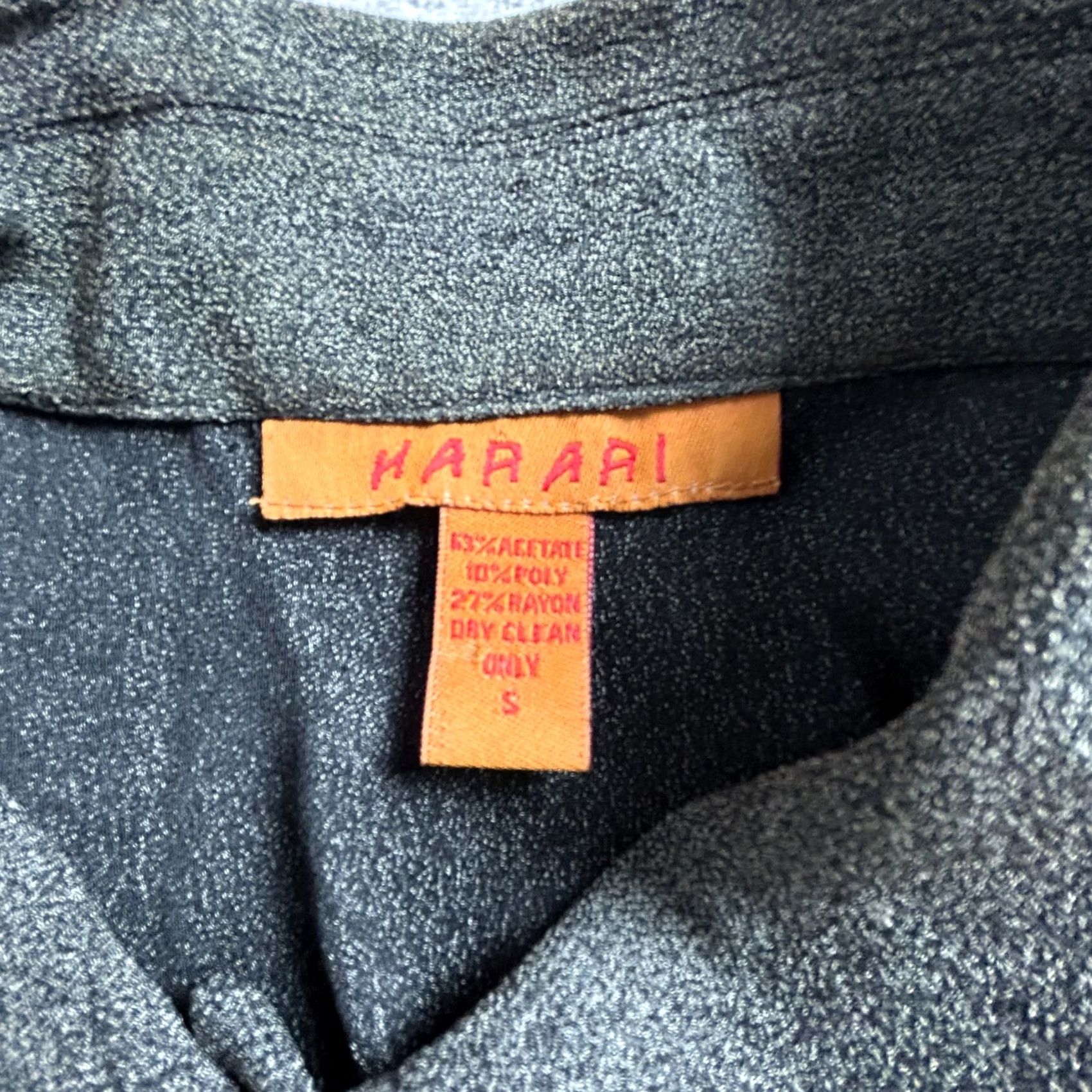 Vintage Harari Women's Button Down Collared Jacket Long Sleeve Grainy Black Size Small Size S / US 4 / IT 40 - 3 Thumbnail