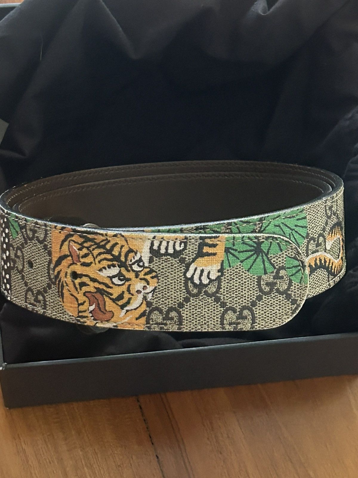 Gucci Authentic Gucci Beige GG Supreme Monogram Bengal Belt Size 30 - 2 Thumbnail