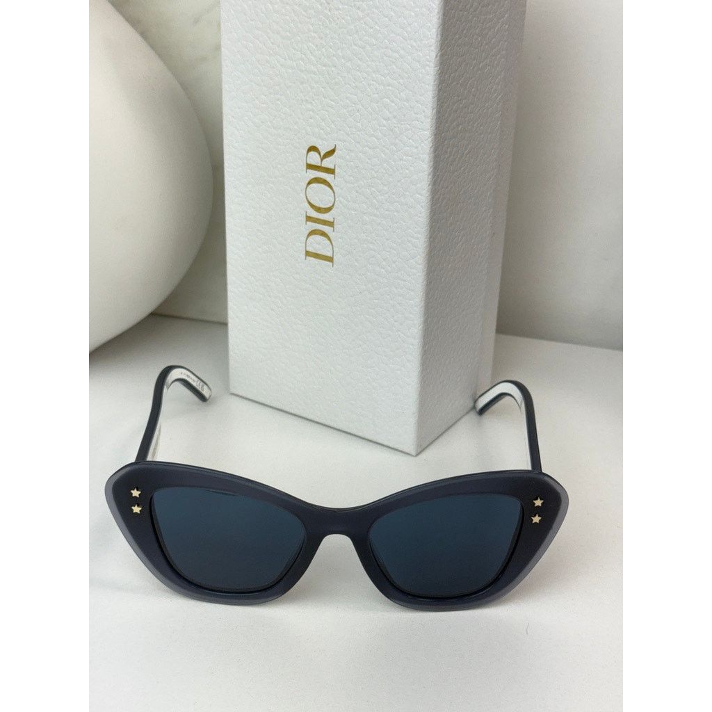 Dior NEW Dior Pacific B3U Logo Sunglasses Cat Eye Navy Blue Size ONE SIZE - 3 Thumbnail