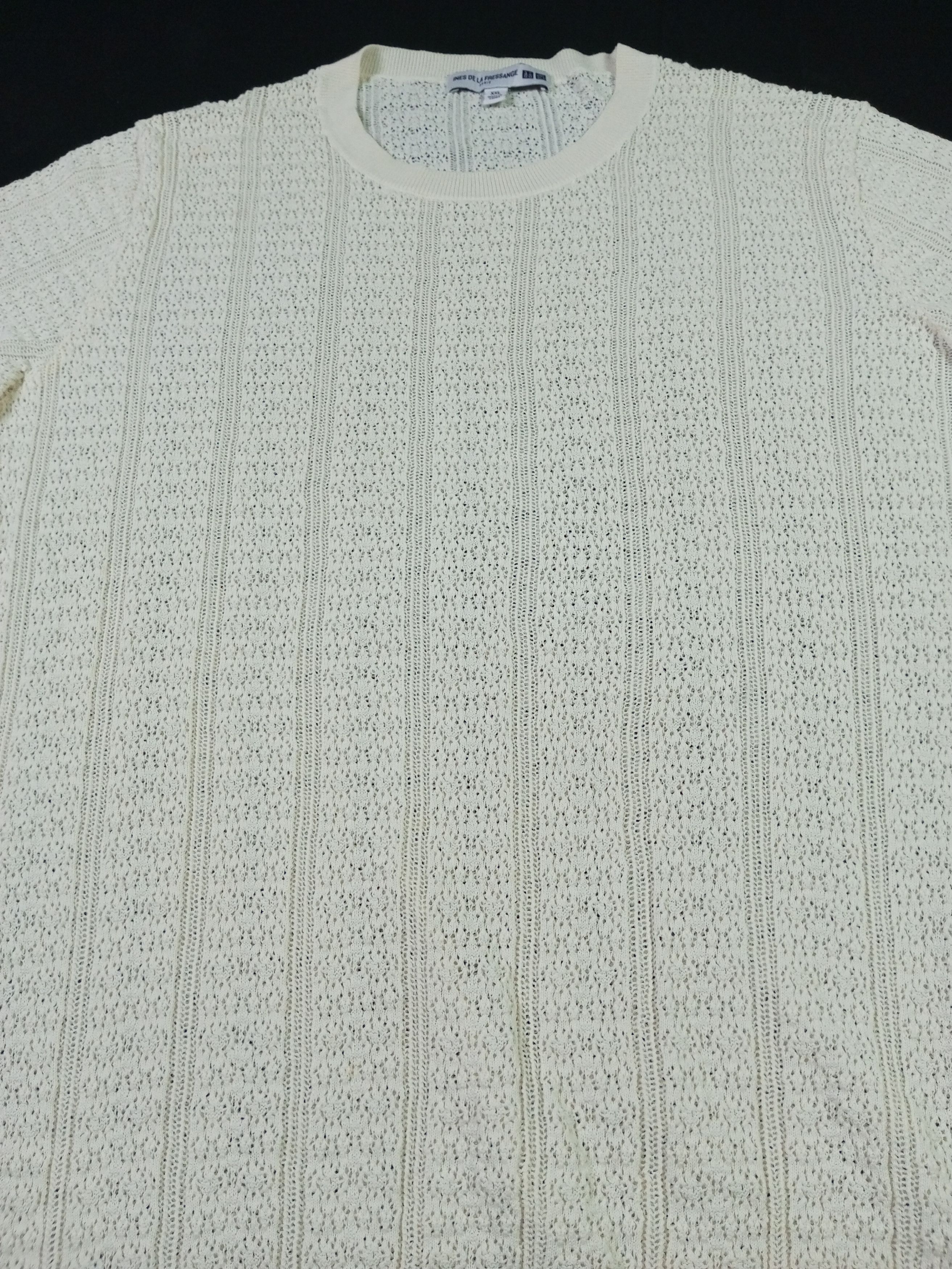 Designer × Japanese Brand × Uniqlo Uniqlo X Ines De La Fressange Mesh T Shirt Size US XXL / EU 58 / 5 - 4 Thumbnail