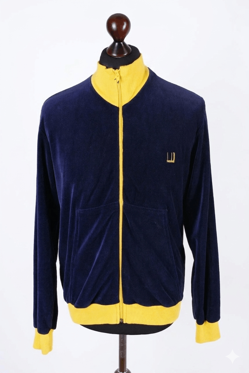 Alfred Dunhill Dunhill London Vintage Velour Zip Up Track Top Jacket Size M Size US M / EU 48-50 / 2 - 1 Thumbnail