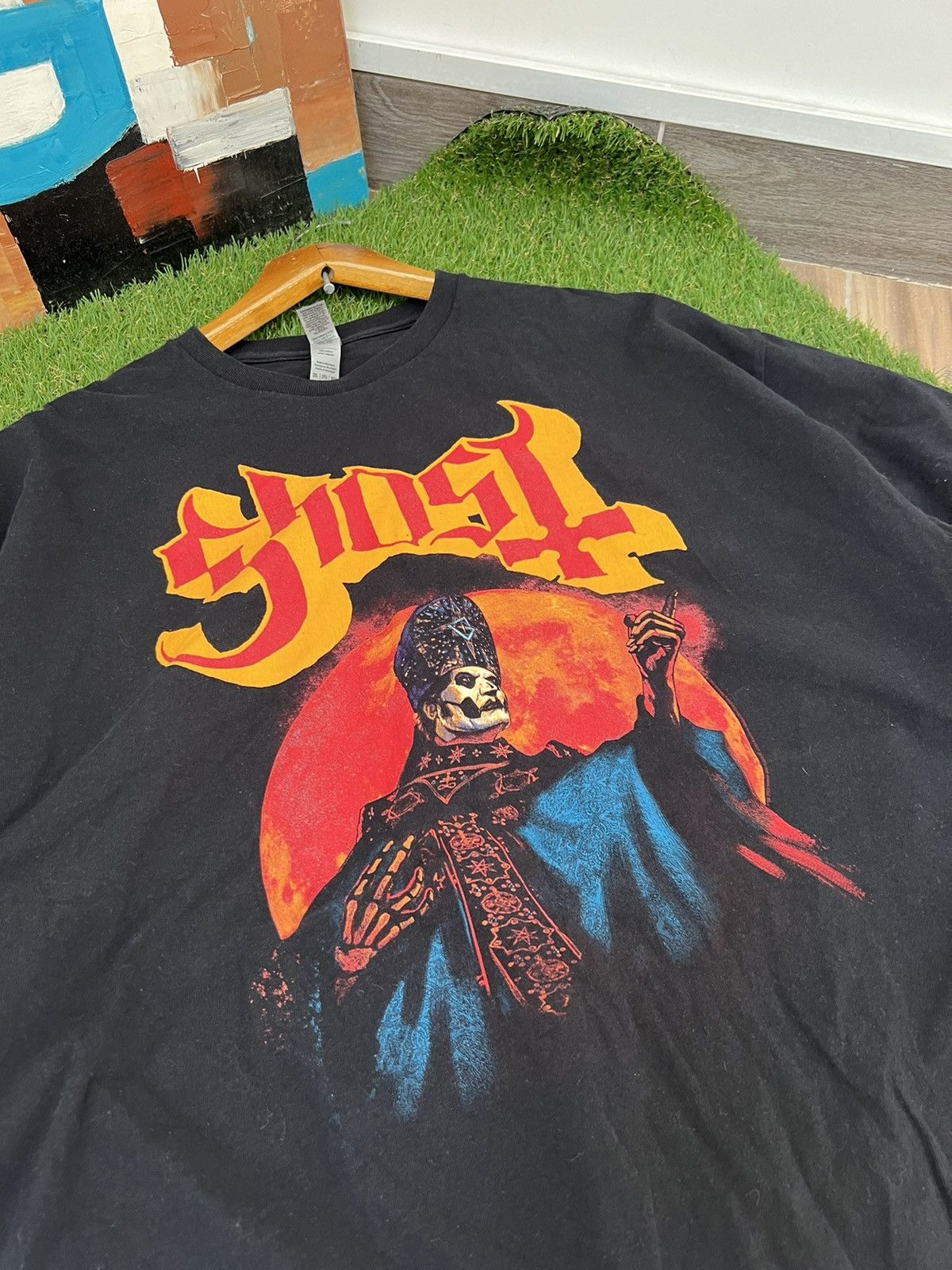 Band Tees × Vintage Vintage Y2K Ghost 2015 Metal Rock Tour T Shirt Size US XXL / EU 58 / 5 - 2 Thumbnail