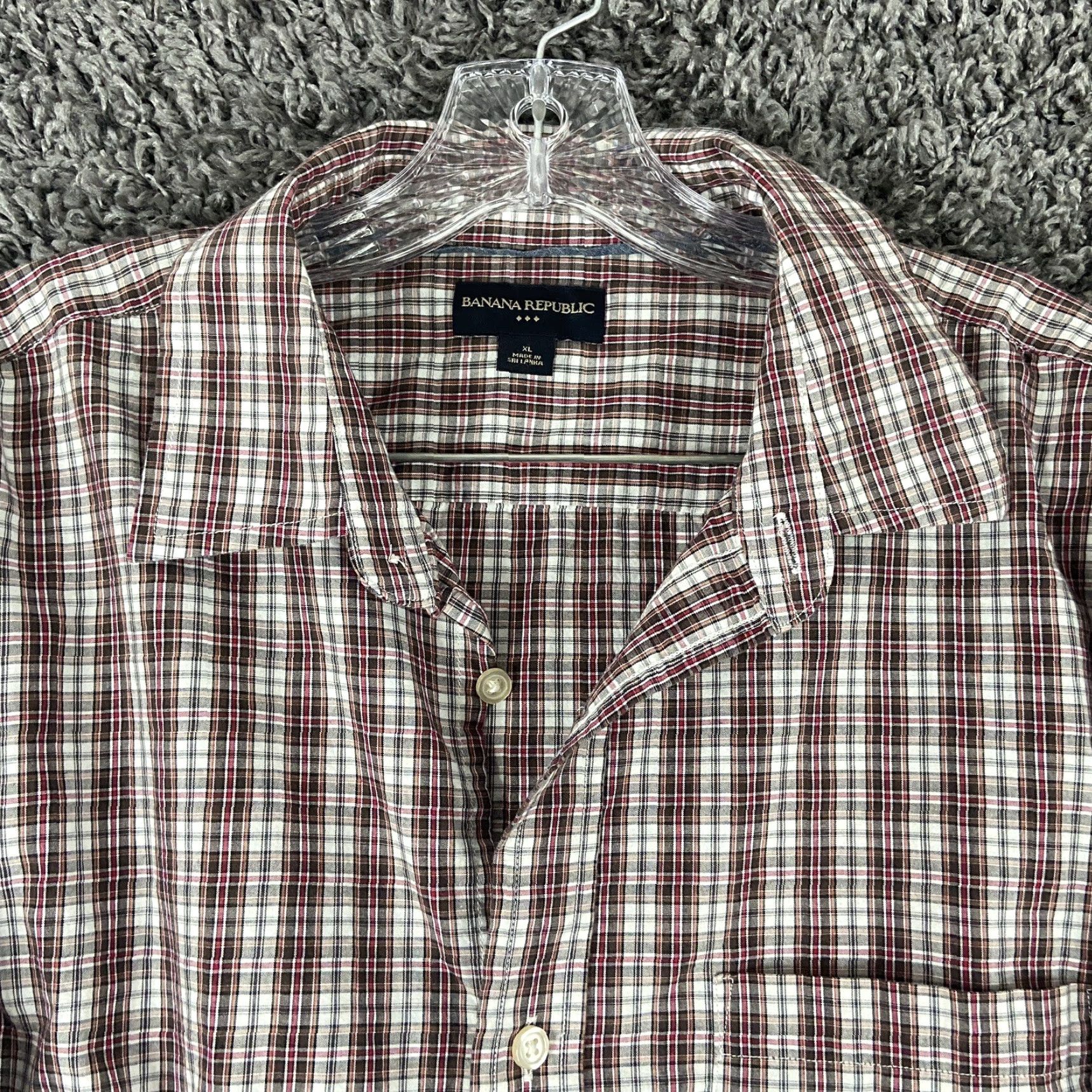 Banana Republic BANANA REPUBLIC Plaid Button-Up Shirt XL Multicolor Long Sleeve Mens Size US XL / EU 56 / 4 - 5 Thumbnail