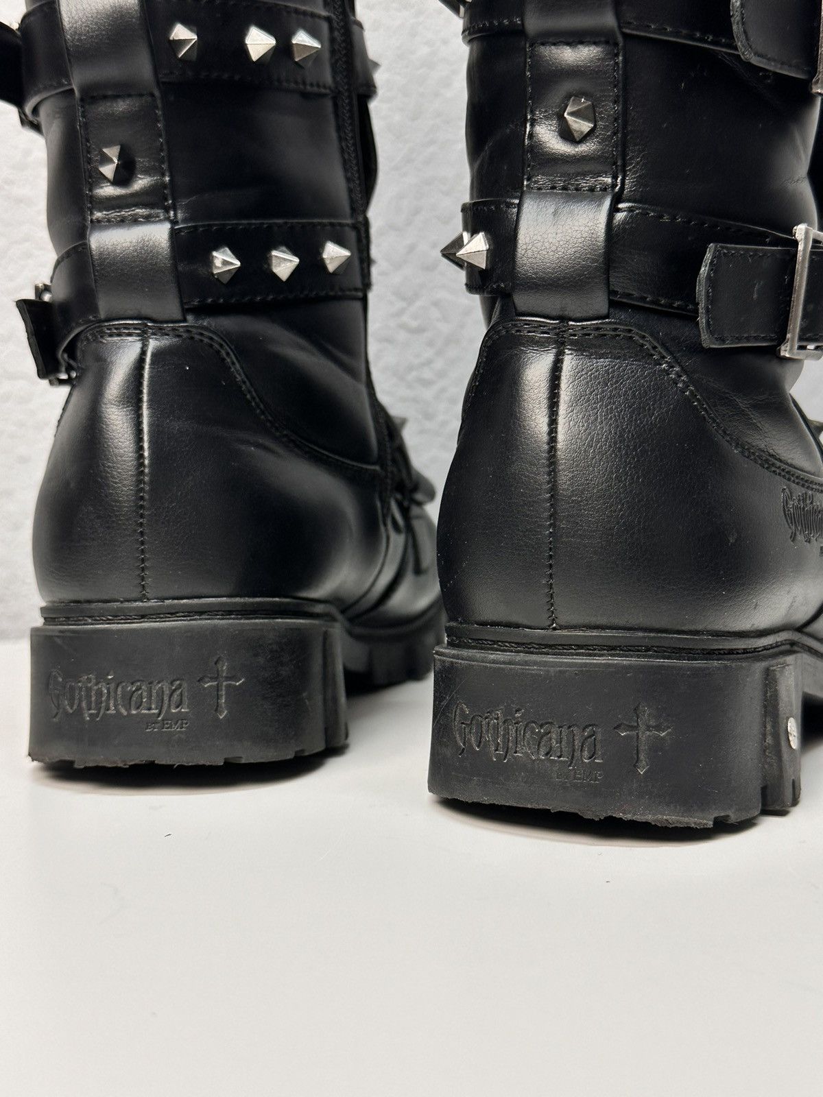 New Rock Vintage Leather boots Gothicana Gothic Style Avantgrade Size US 9 / IT 39 - 8 Thumbnail