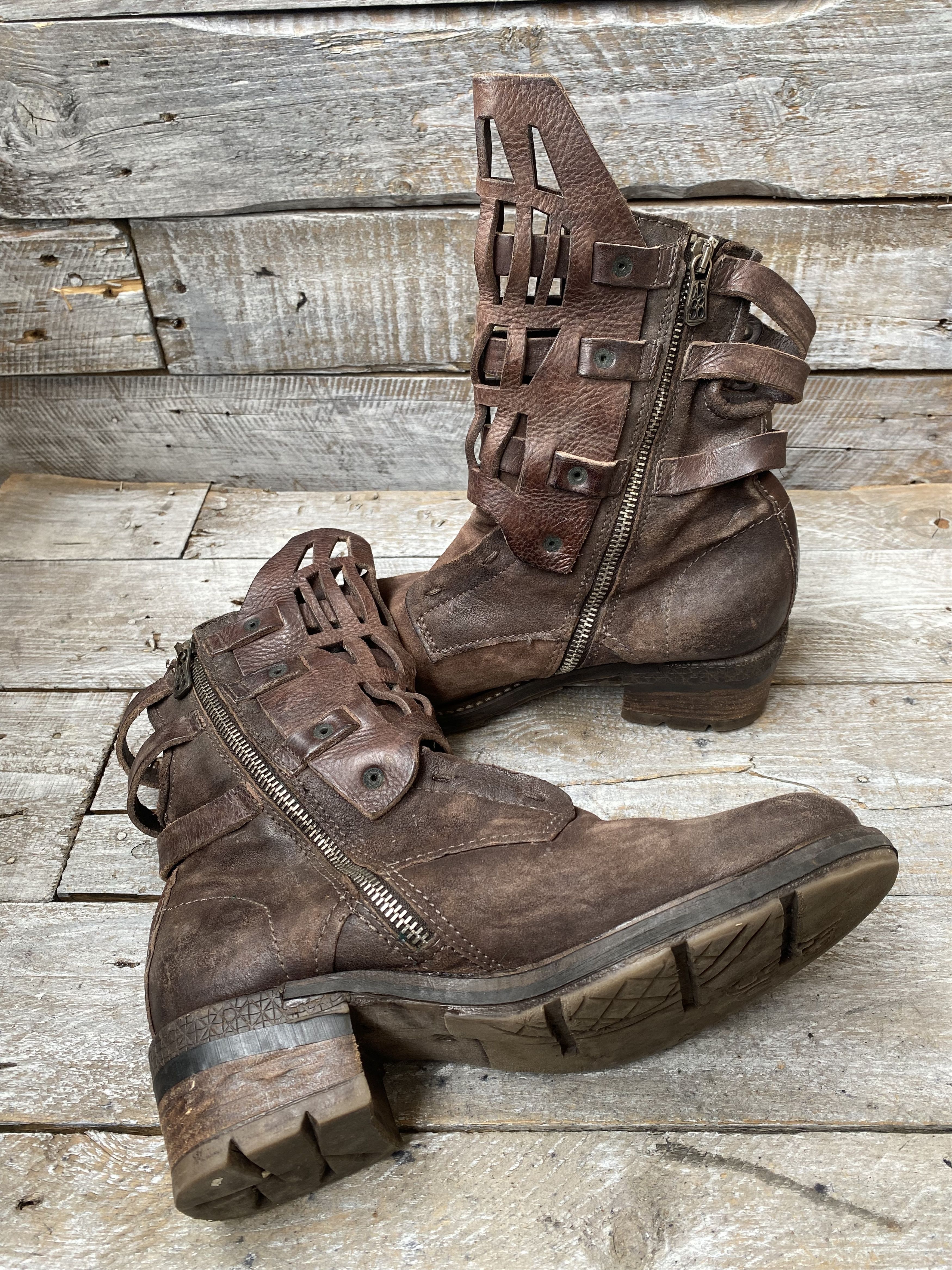 A.S.98 As 98 brown leather combat boots sz 39 Size US 8.5 / IT 38.5 - 9 Thumbnail