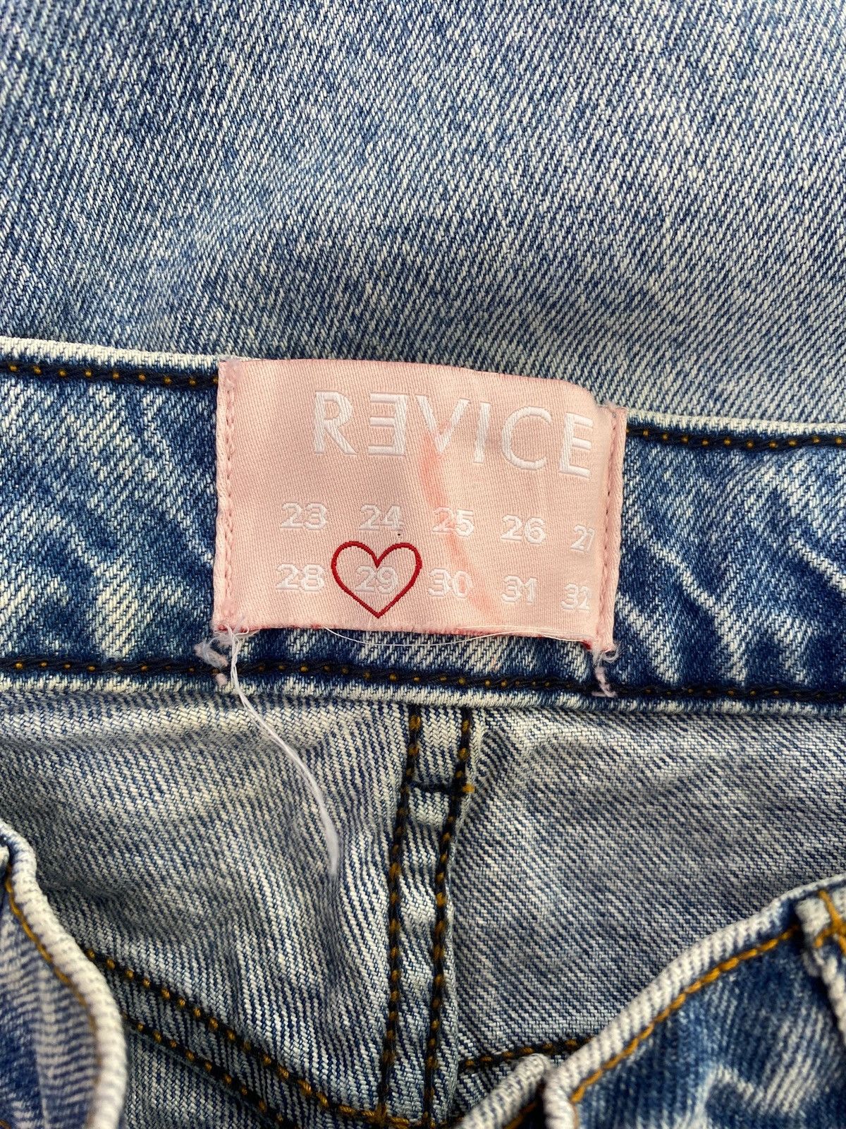 Other Revice Japanese Brand Acid Blue Wash Style Painted Jeans Size US 32 / EU 48 - 10 Thumbnail