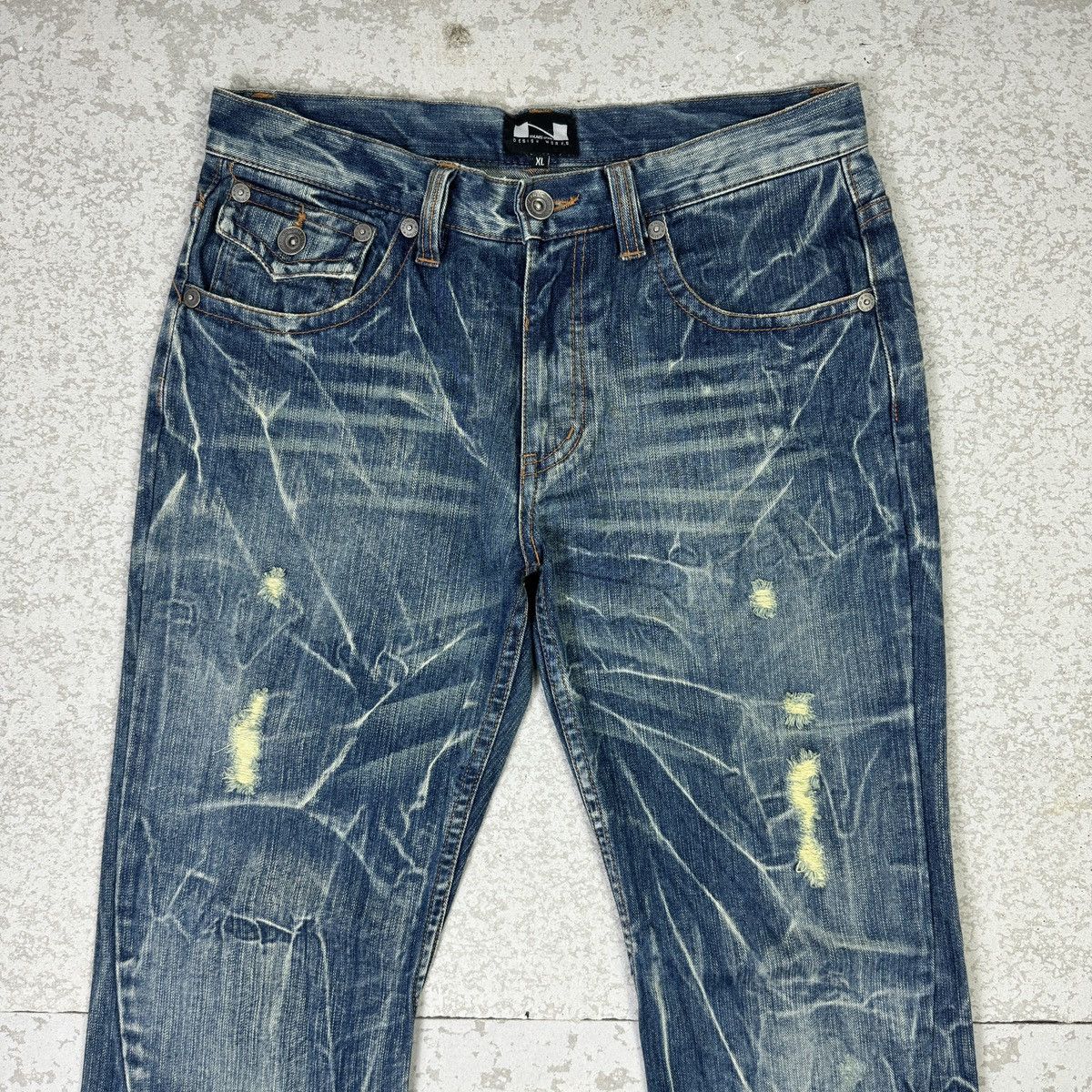If Six Was Nine Twist Leg - 2000s Nylaus Flared Madness Jeans Size US 32 / EU 48 - 3 Thumbnail