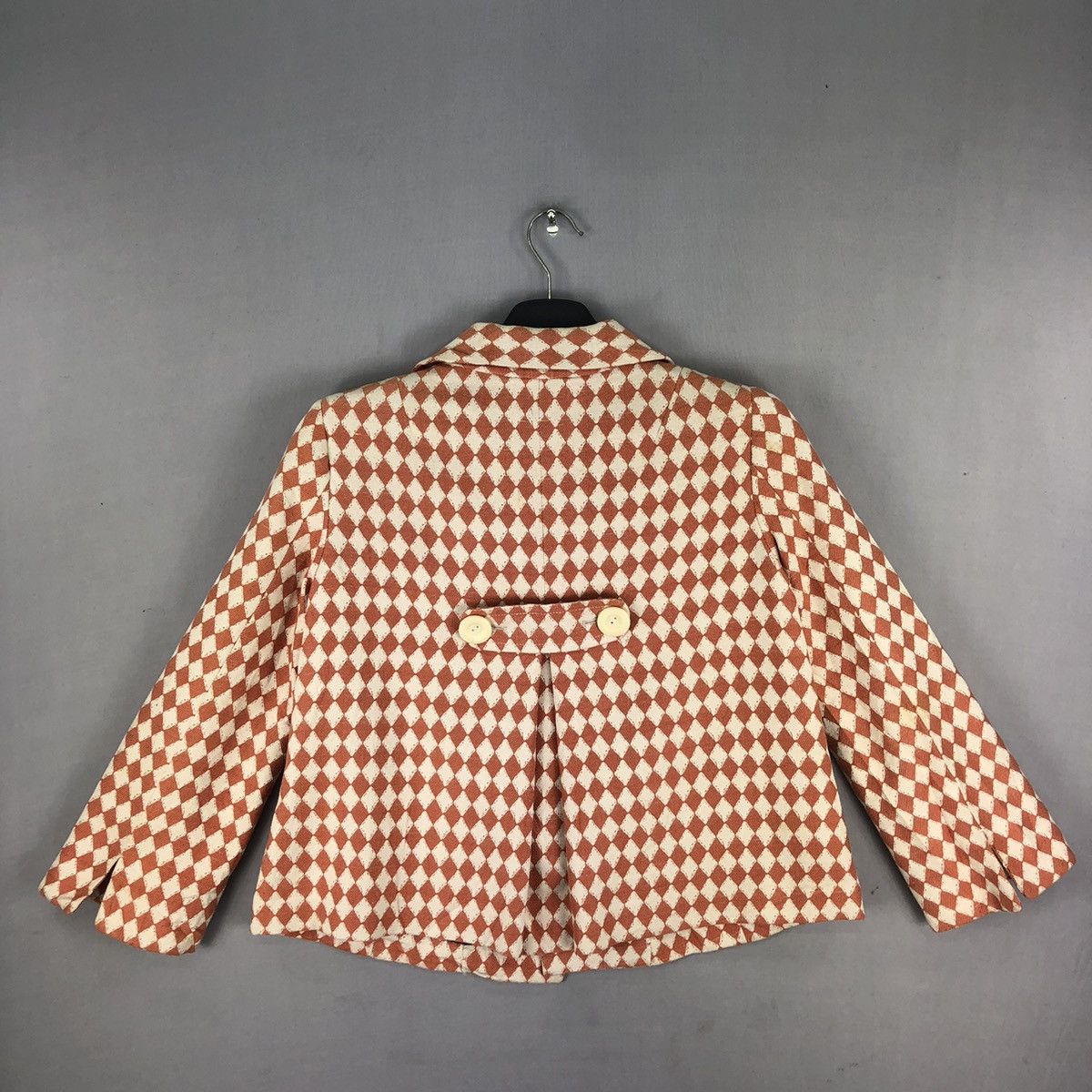Japanese Brand × Vintage Vintage Cropped Women Jacket Diamond Pattern by Rope Picnic Size S / US 4 / IT 40 - 4 Thumbnail