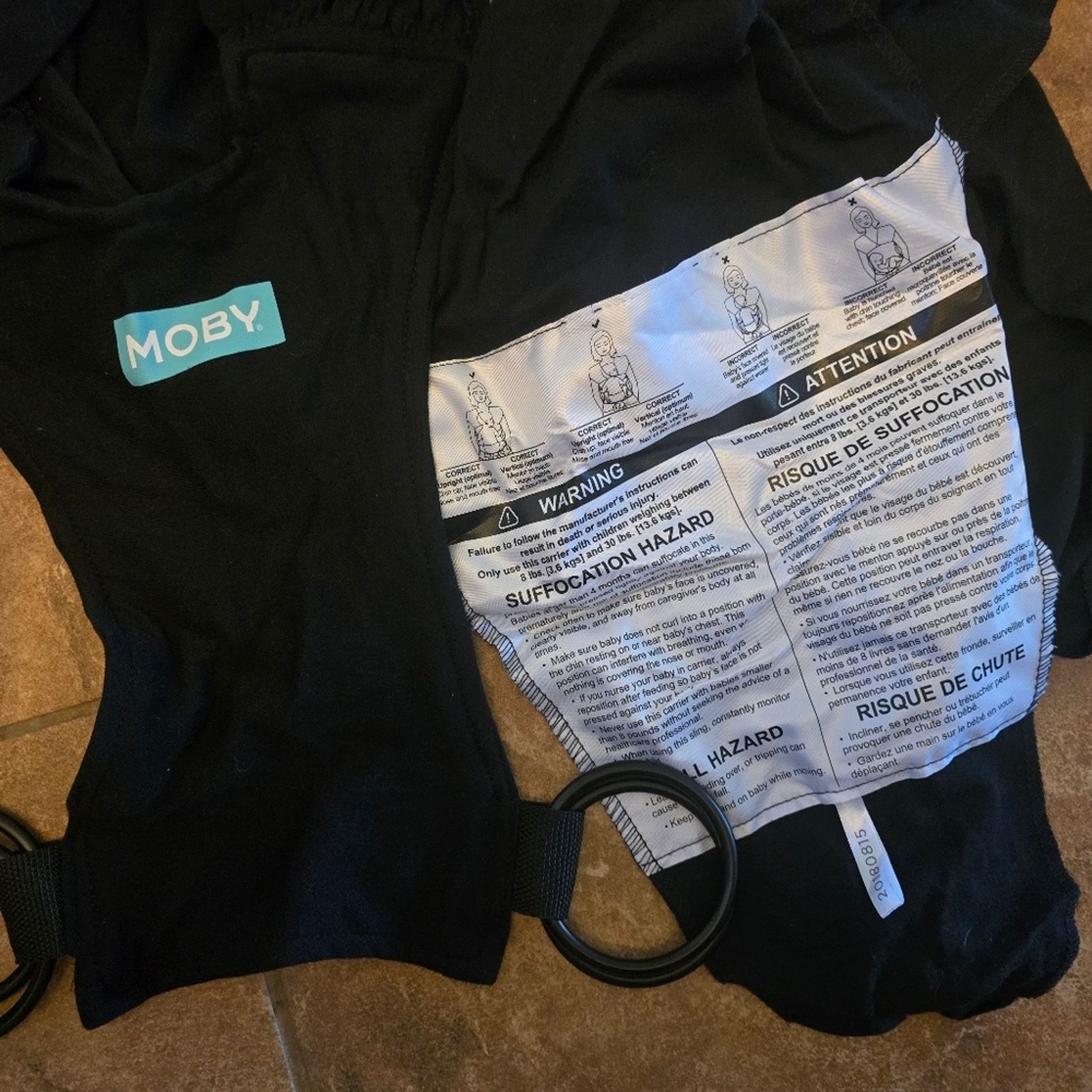 Other Black | MOBY | Classic Wrap Carrier Size ONE SIZE - 6 Thumbnail