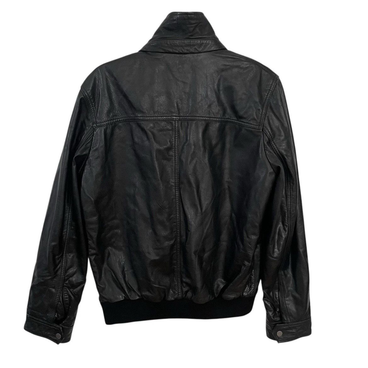 Black Rivet Black Rivet Leather Bomber Jacket w/ Removable Hoodie Medium Size US M / EU 48-50 / 2 - 9 Thumbnail