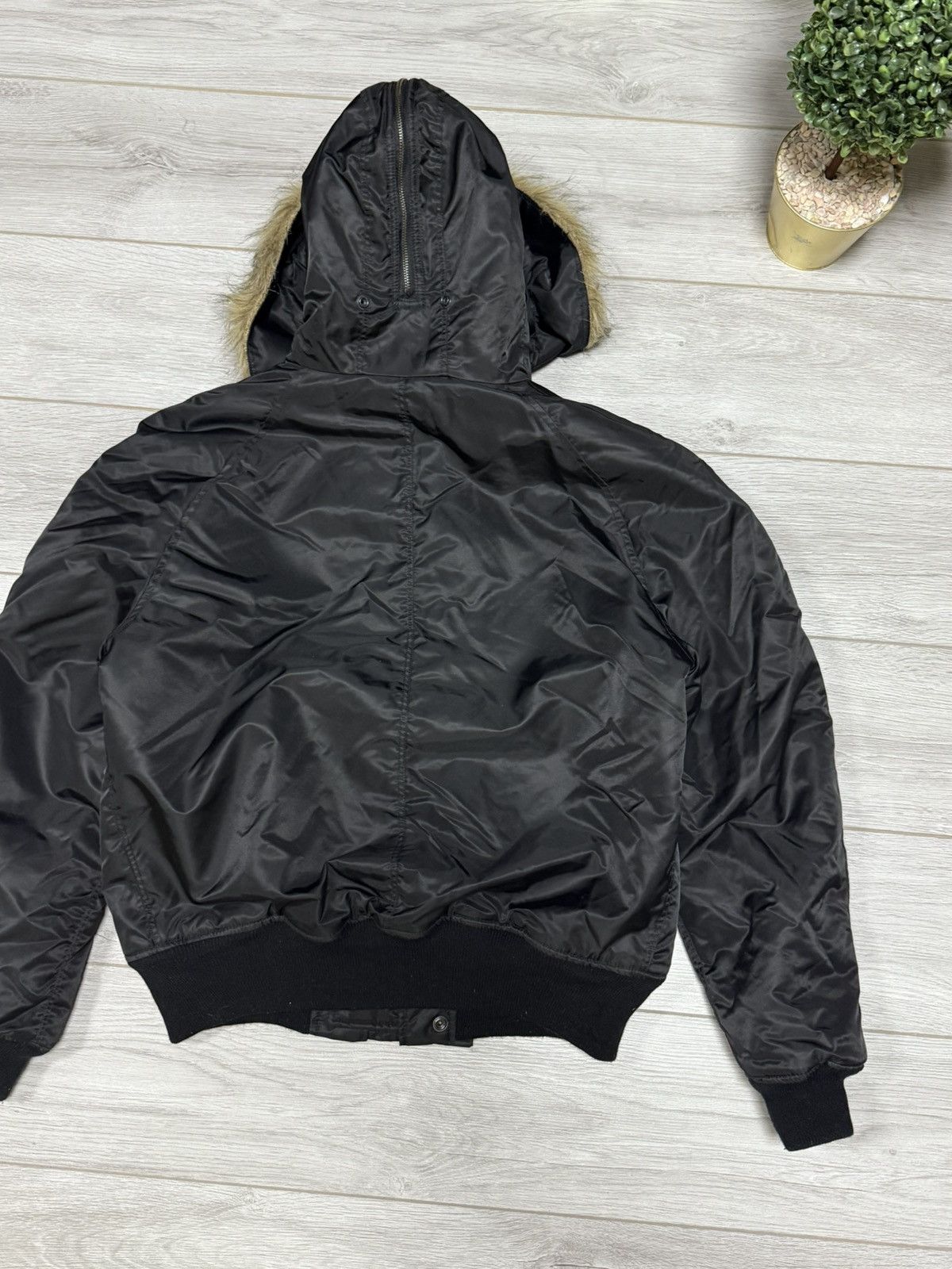 MIL-TEC Miltec N-2B attached hood bomber jacket zip fur MA-1 Size US XXL / EU 58 / 5 - 3 Thumbnail