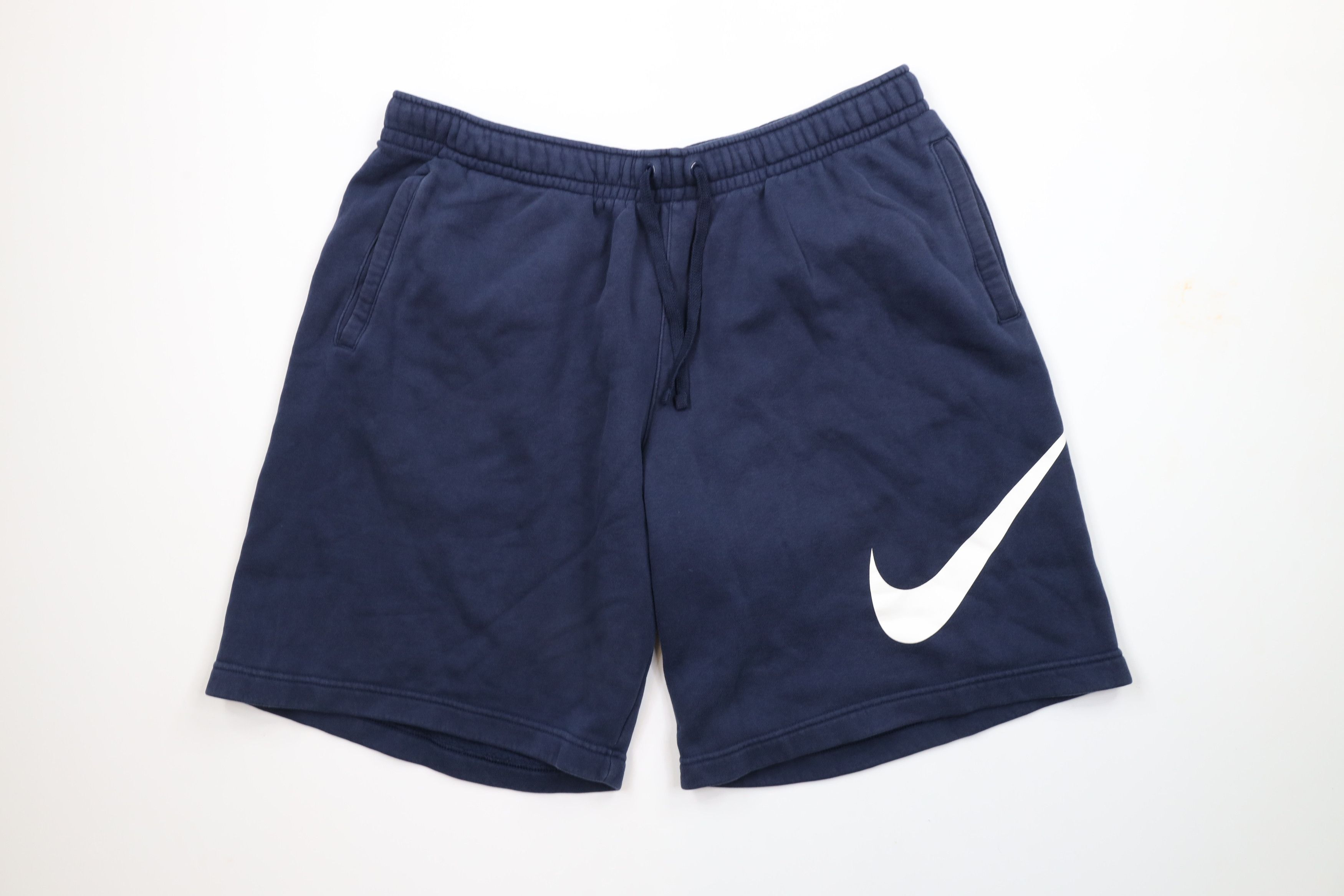 Nike × Vintage Vintage Nike Travis Scott Big Swoosh Sweatpants Shorts Blue Size US 38 / EU 54 - 1 Thumbnail