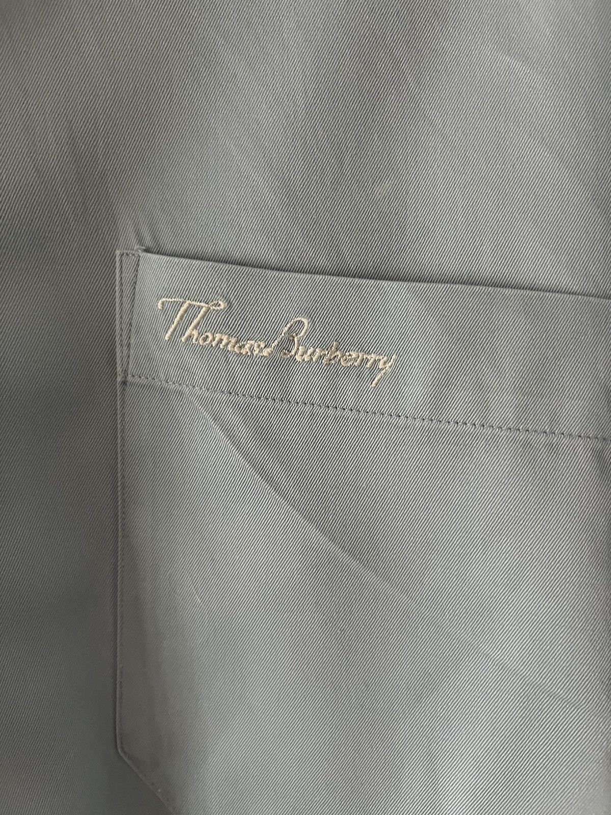 Burberry Vintage Thomas Burberry Light Blue Lon Sleeve Shirt Size US XL / EU 56 / 4 - 2 Thumbnail