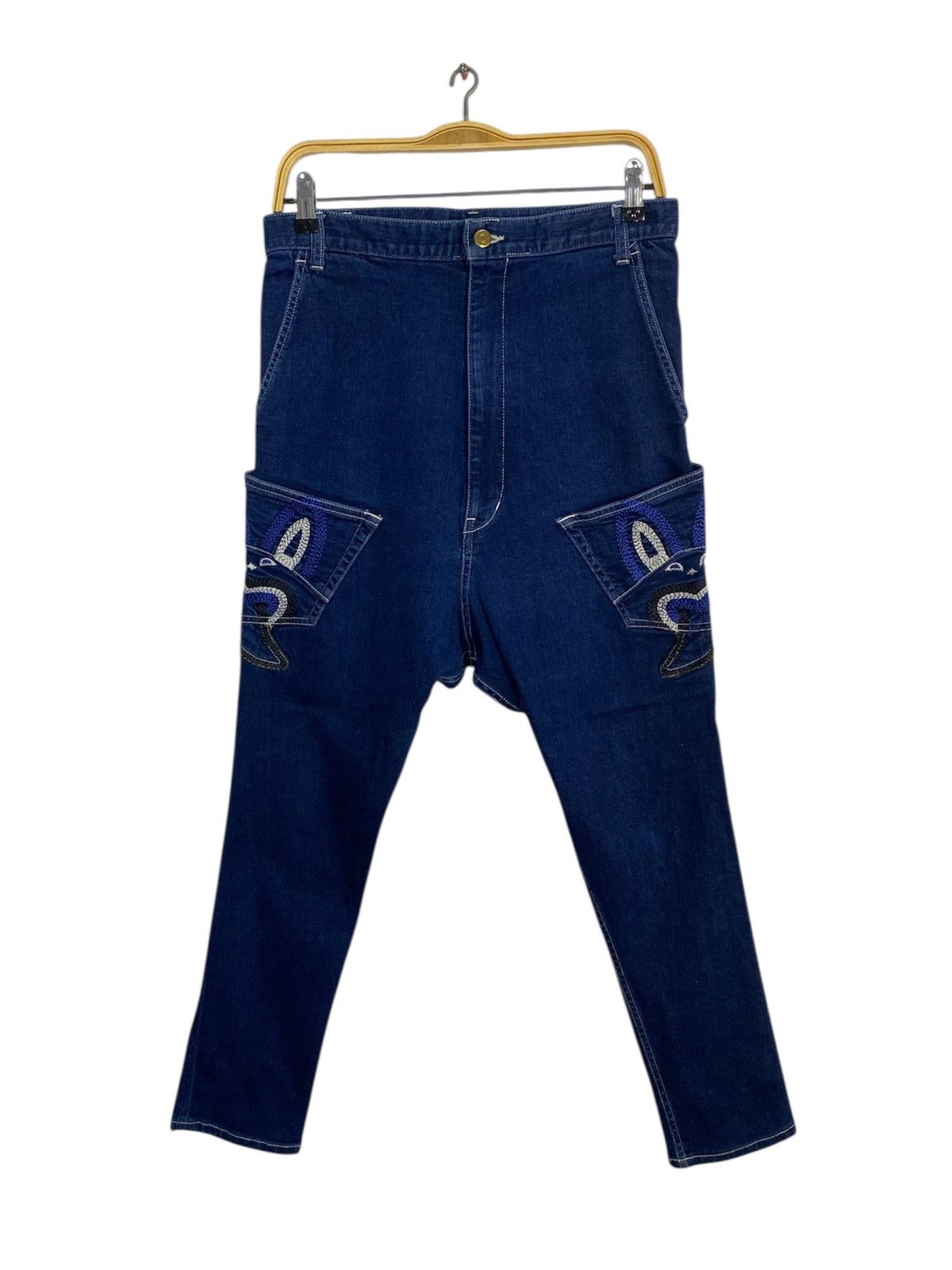 Mercibeaucoup Issey Miyake Denim Jeans Baggy Embroidery Logo