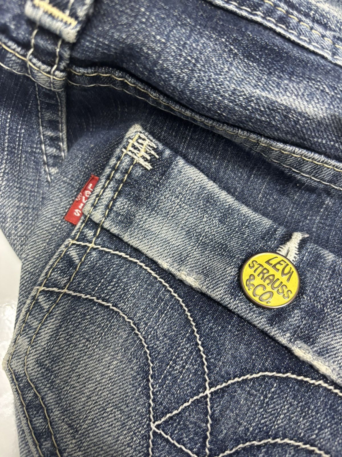 If Six Was Nine × JNCO × Levi's 🔥Levis Strauss & Co Nice Faded Denim Jeans Size US 30 / EU 46 - 11 Thumbnail