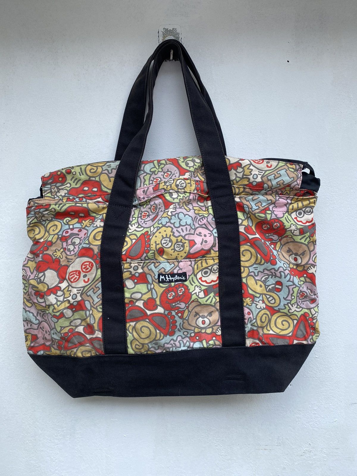 image of Vintage Hysteric Glamour Overprint Kinky Tote Bag in Mix, Men's
