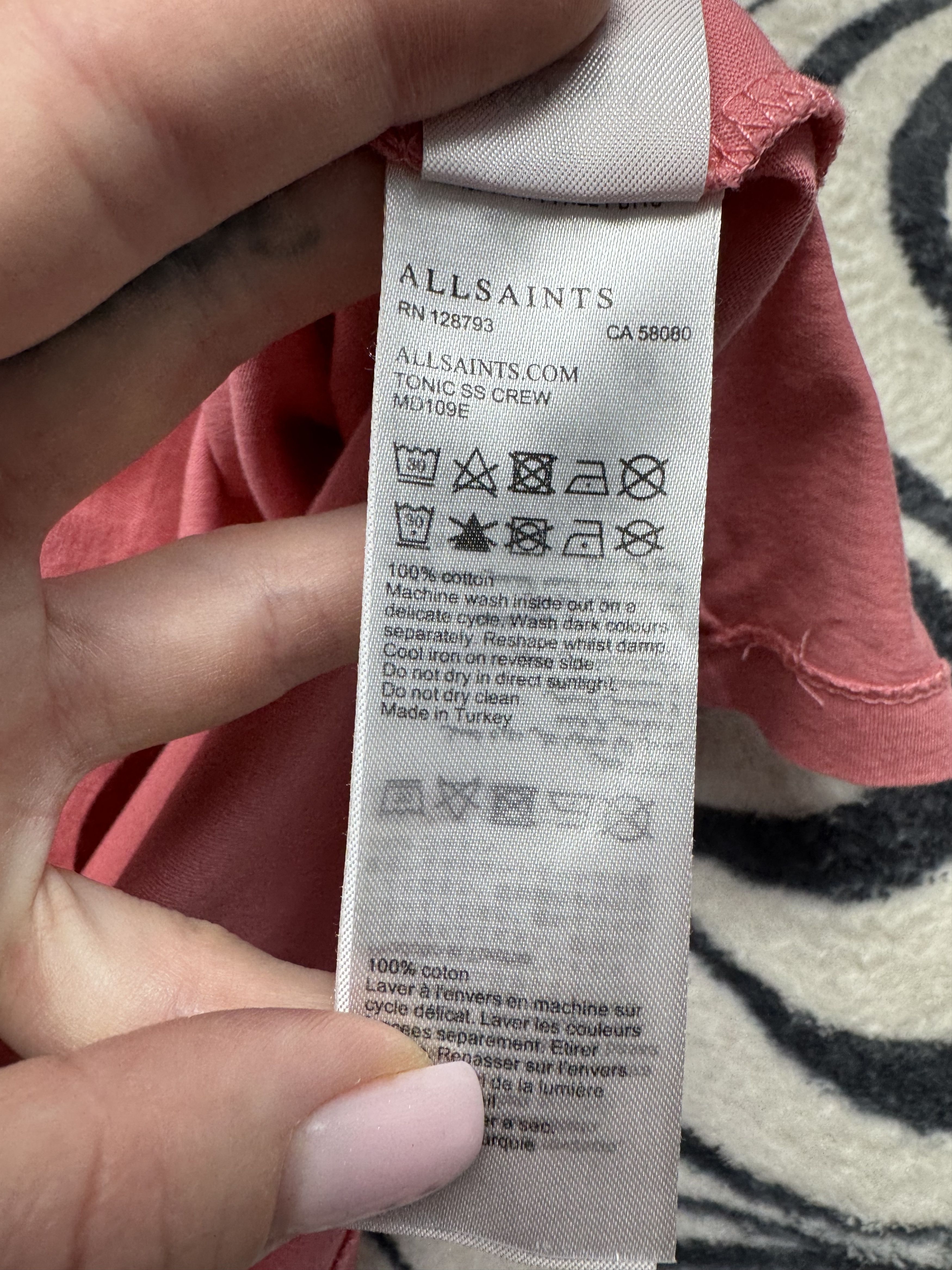 Allsaints AllSaints Mens Tonic Crew Neck T-Shirt Tee Size US S / EU 44-46 / 1 - 5 Thumbnail