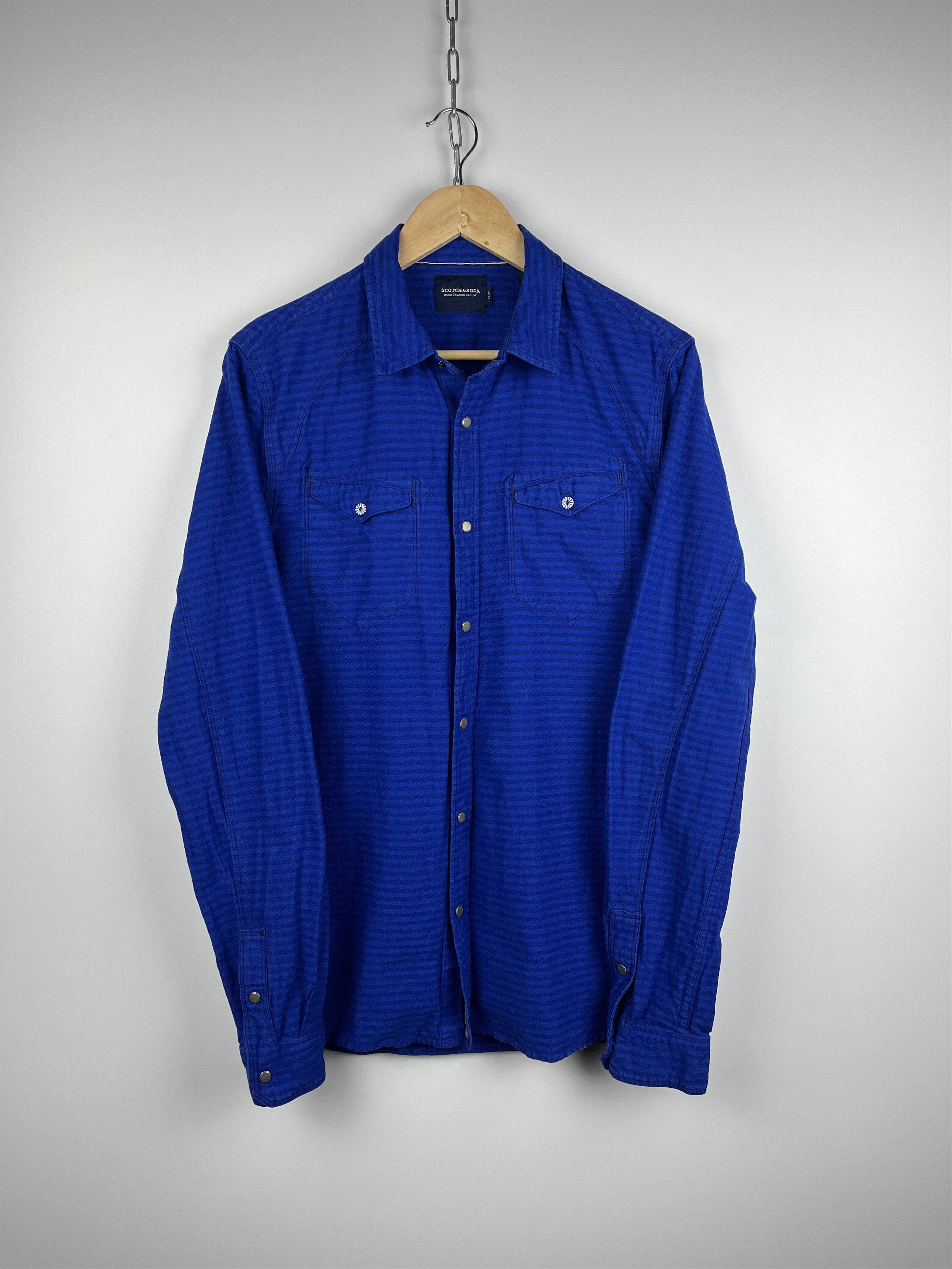 Scotch & Soda Scotch & Soda Blauw Indigo Lamplight Striped Shirt Size US L / EU 52-54 / 3 - 7 Thumbnail