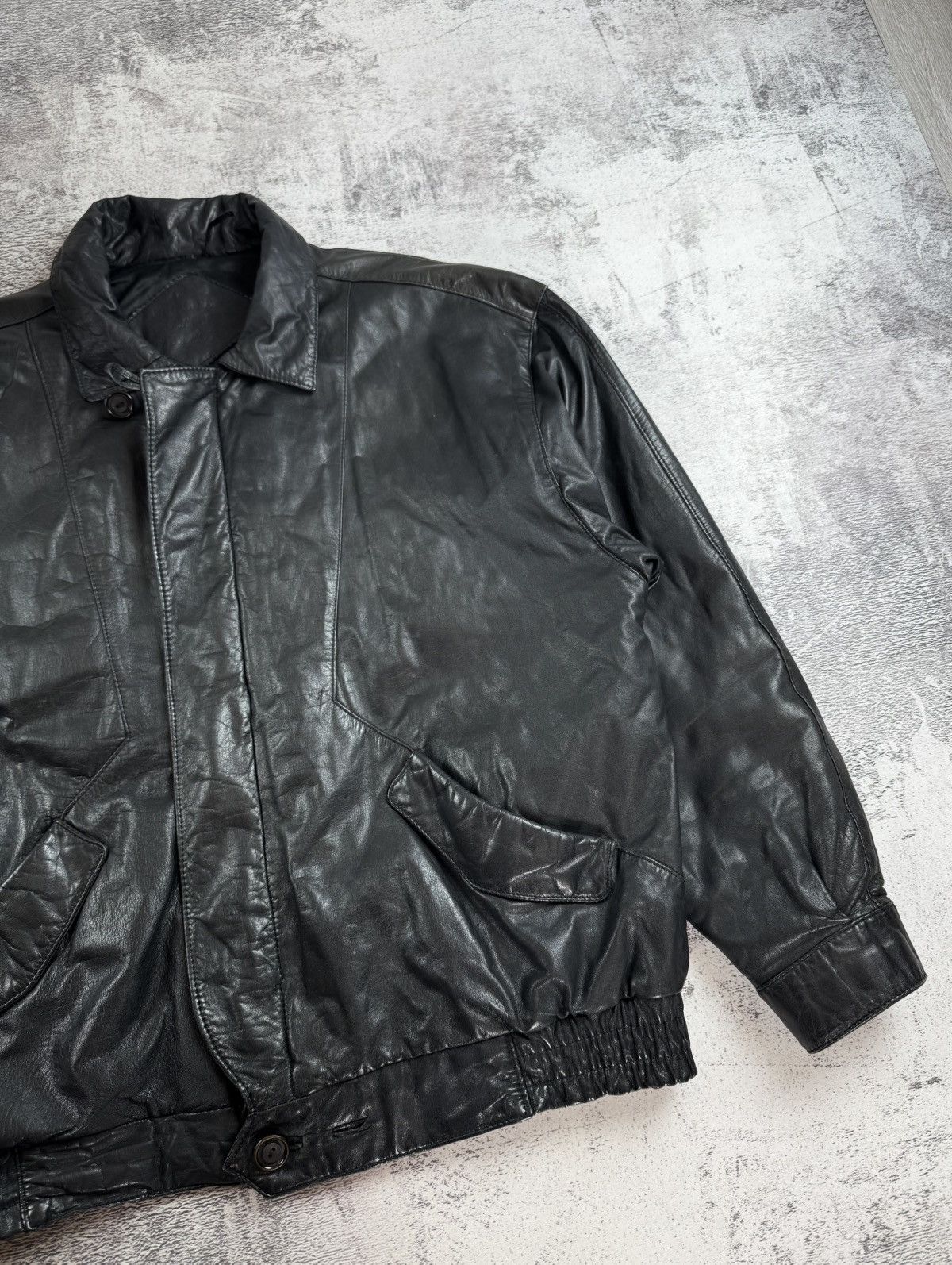 Genuine Leather Principles Collection Bomber Korea Large Y2K Jacket Coat Size US L / EU 52-54 / 3 - 12 Thumbnail