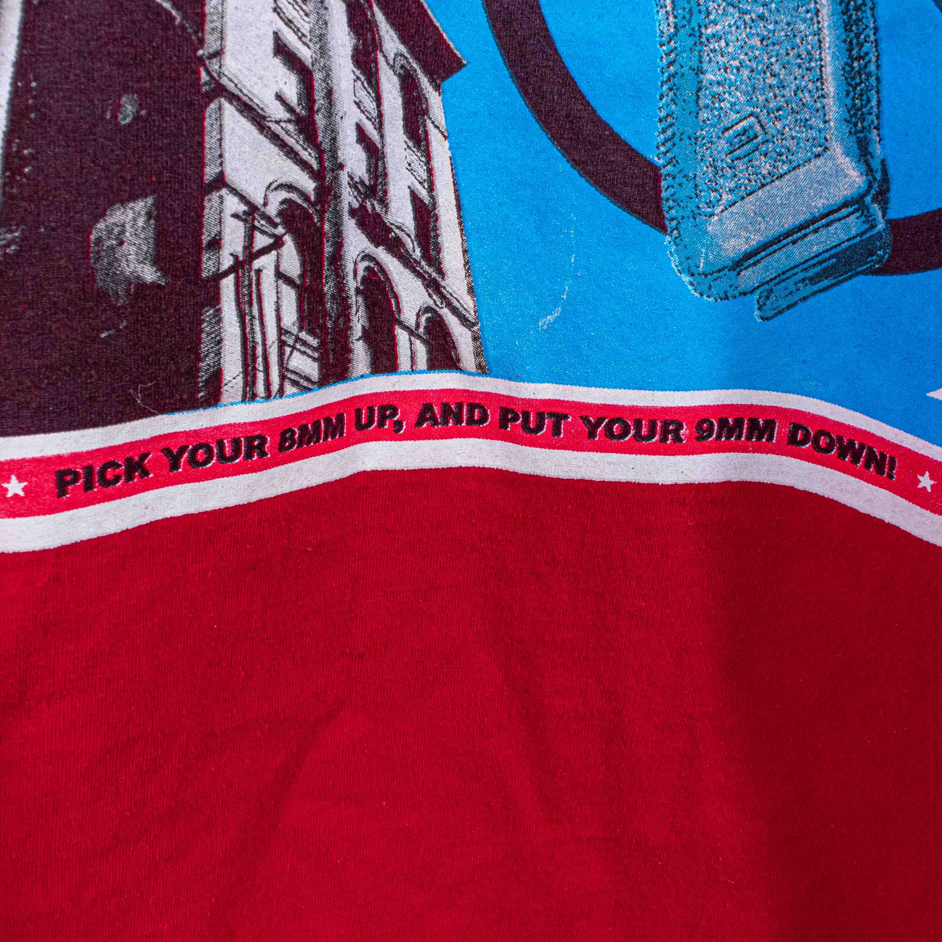 Vintage Pick Up Your 8mm Put Down Your 9mm Hustle T-Shirt Baggy Size US XL / EU 56 / 4 - 9 Thumbnail