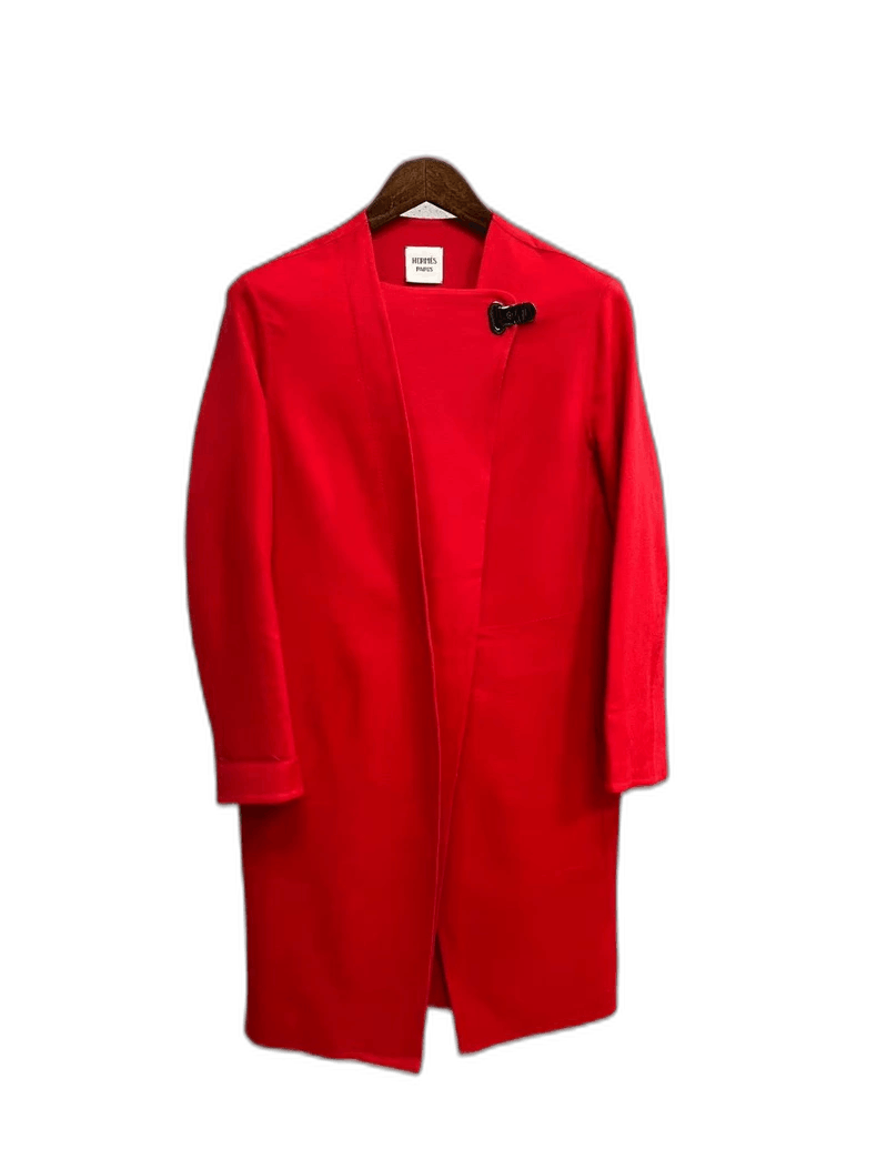 Hermes Hermes Red Cashmere Coat Size 36 Size US S / EU 44-46 / 1 - 1 Thumbnail