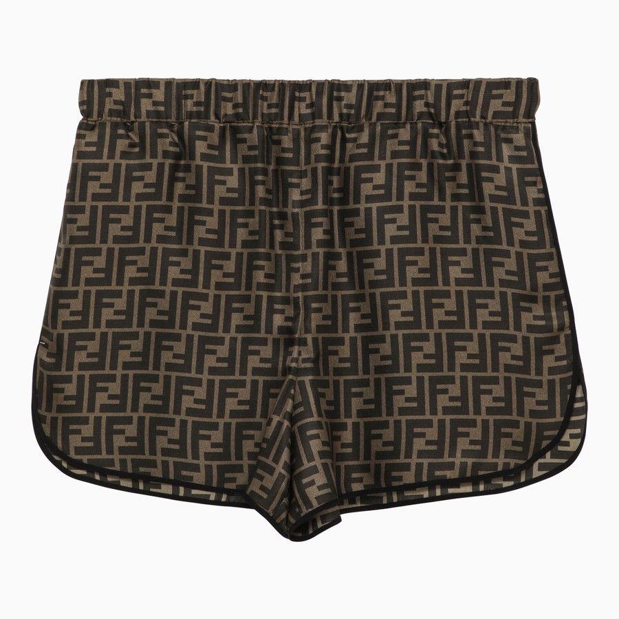 Fendi o1d2blof0824 Silk Pyjamas With FF Pattern in Brown Size S / US 4 / IT 40 - 3 Thumbnail