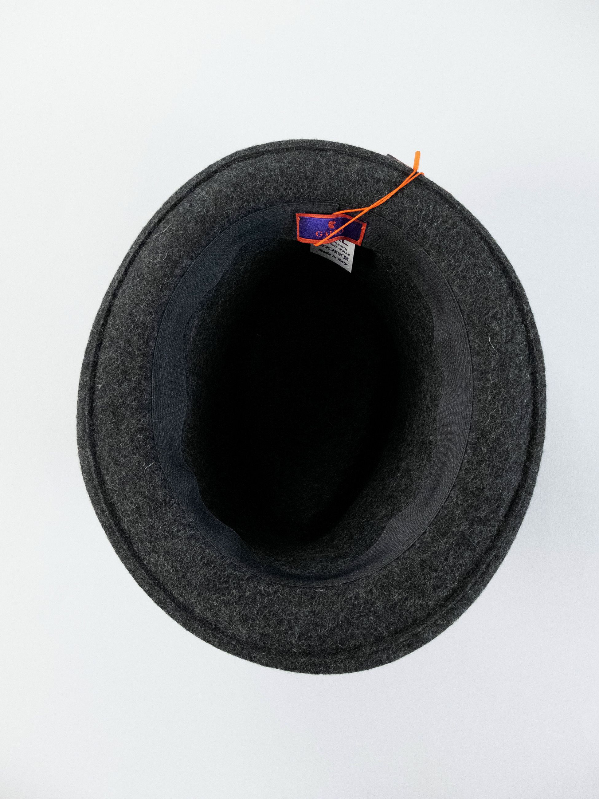 Other GALLO anthracite gray felt wool fedora hat Large XL Italy Size ONE SIZE - 5 Thumbnail