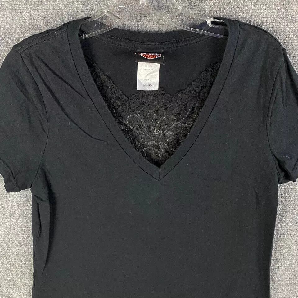 Harley Davidson × Vintage Harley Davidson Shirt Women's Medium V-Neck Victorville CA Size M / US 6-8 / IT 42-44 - 2 Thumbnail