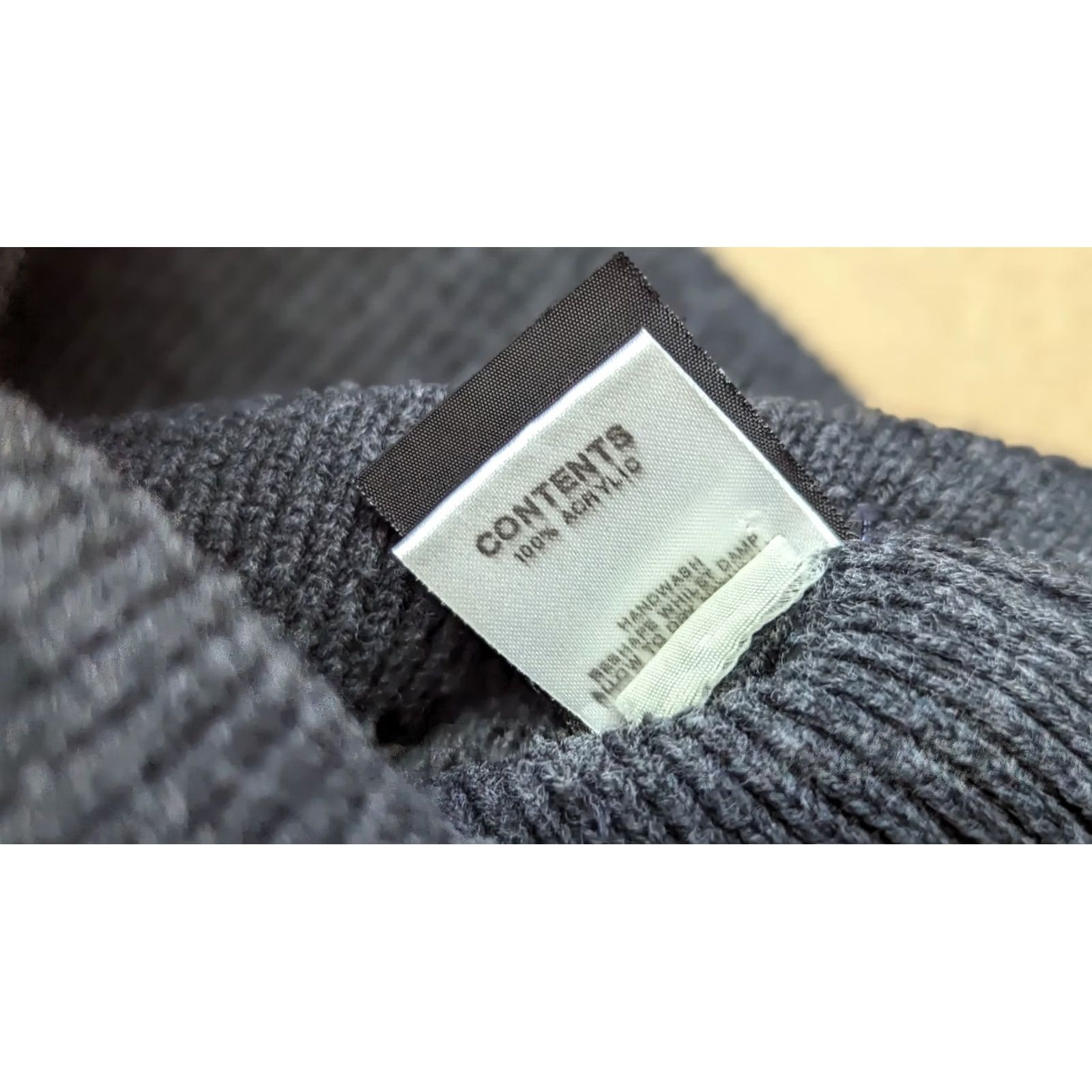 Kangol Kangol Gray Beanie Hat One Size Cuffed Kangaroo Pom Pom Ribbon Ribbed - Unisex Adults - Beanie - Knit - Acrylic - Fall Winter Spring - Kangol Size ONE SIZE - 3 Thumbnail