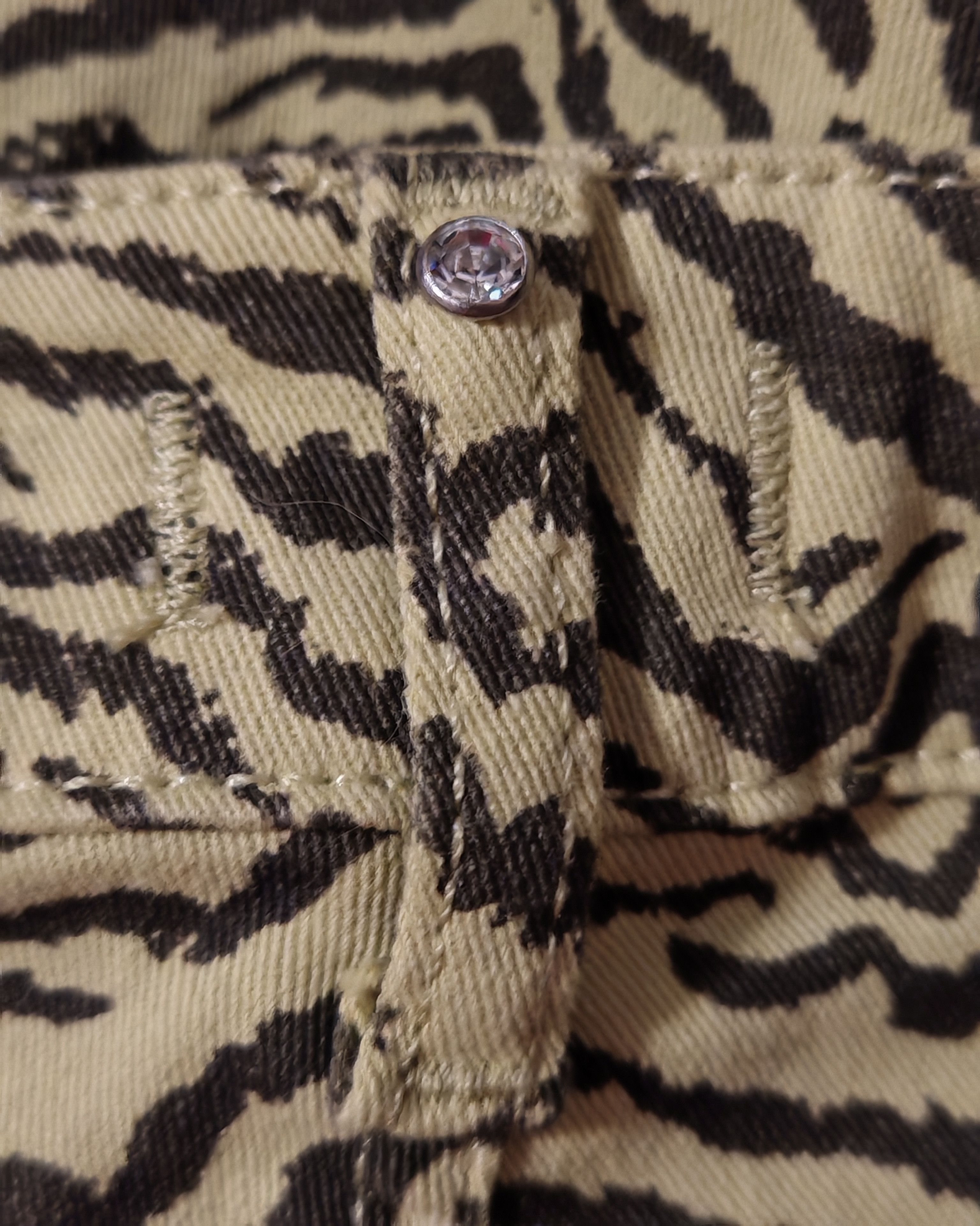 Designer Liu Jo Yelow Zebra Print Jeans Y2K Vintage Streetwear Size 30" / US 8 / IT 44 - 2 Thumbnail
