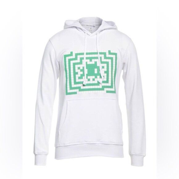 Comme des Garcons SHIRT White Hoodie with Space Invaders Green Graphic M Size US M / EU 48-50 / 2 - 1 Thumbnail