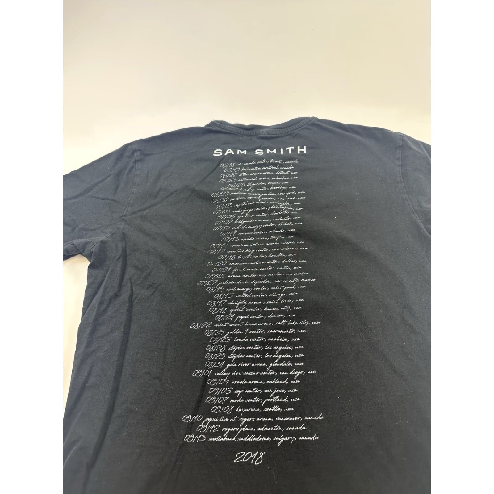 Vintage Sam Smith Shirt Adult Medium Black 2018 Concert Tour Double-Sided Graphics Size US M / EU 48-50 / 2 - 6 Thumbnail