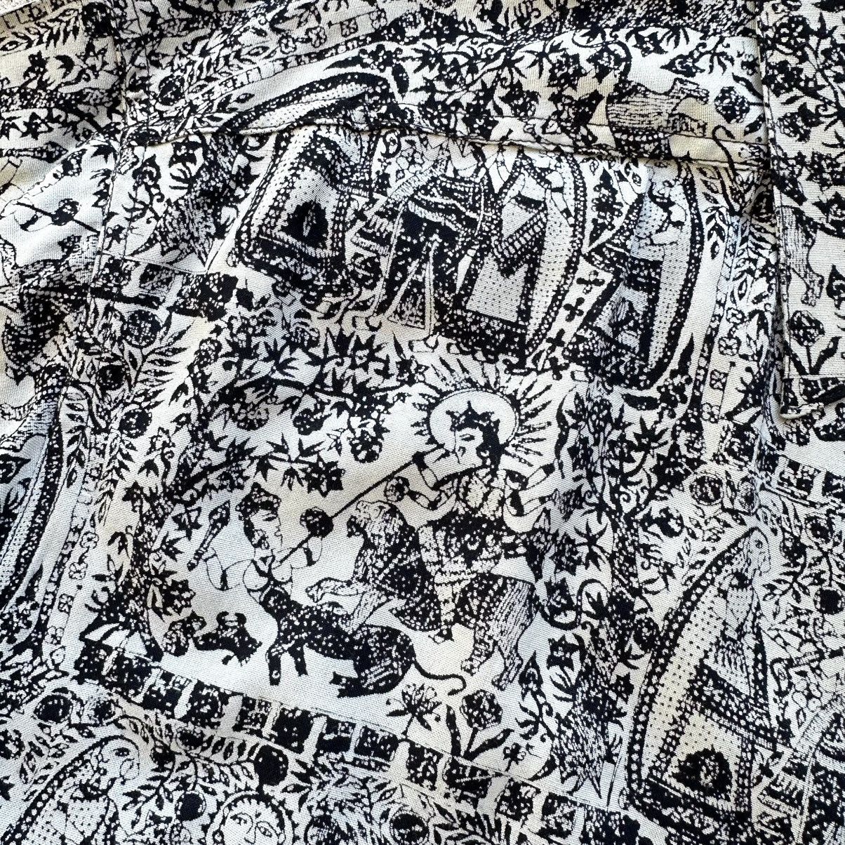 Vintage Vintage Goouch Shirt 100% Rayon All Over Pri T Tribal Hindu Size US S / EU 44-46 / 1 - 4 Thumbnail