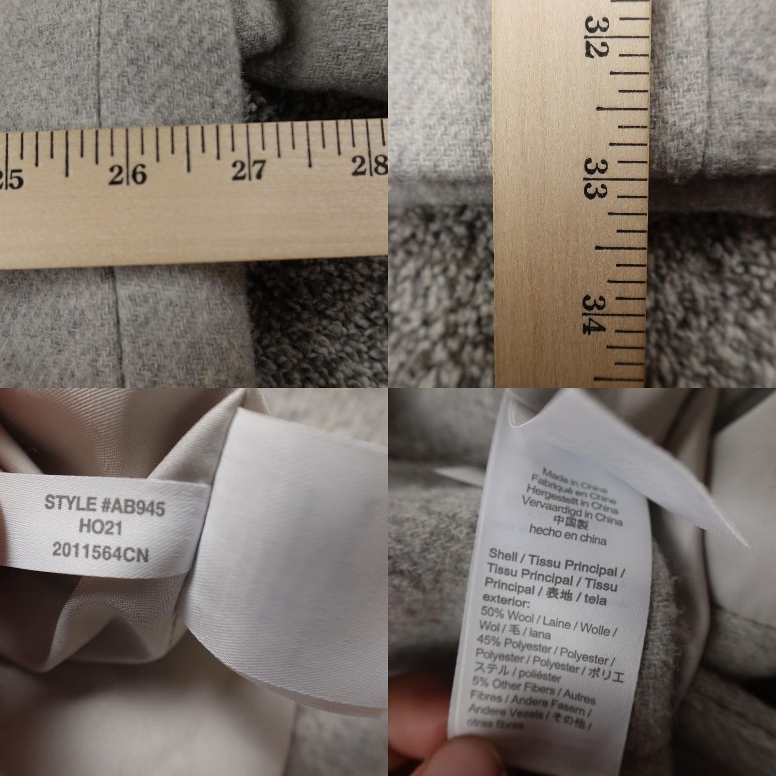 J.Crew **J Crew Women's Mid-Length Wool Blend Coat 22 Gray Full Zip Lined** User: J Crew Women's Mid-Length Wool Blend Coat 22 Gray Full Zip Lined Size 3XL / US 20-22 - 9 Thumbnail