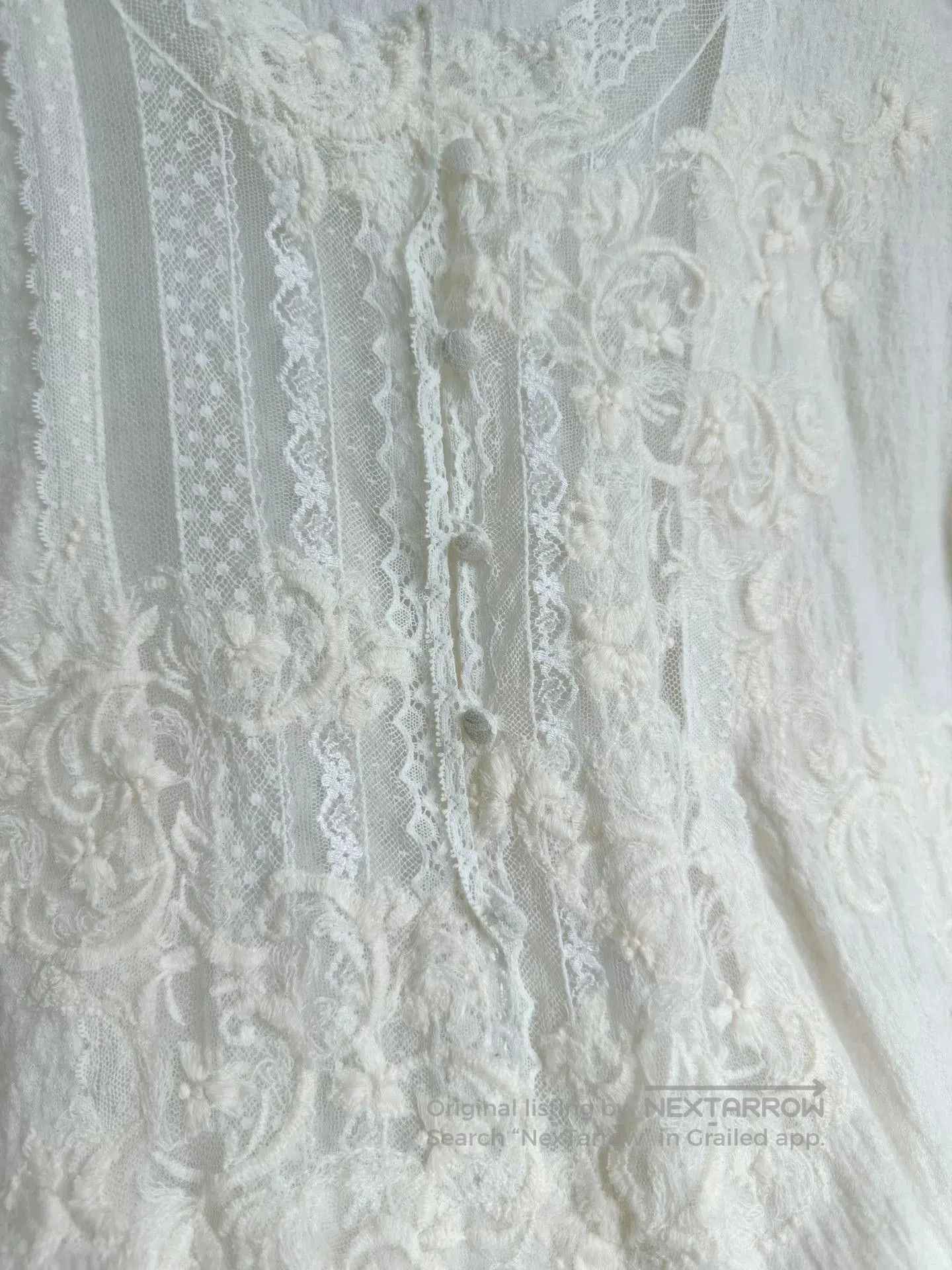 Ermanno Scervino Ermanno Scervino Floral Lace Short-Sleeve. Size S / US 4 / IT 40 - 3 Thumbnail