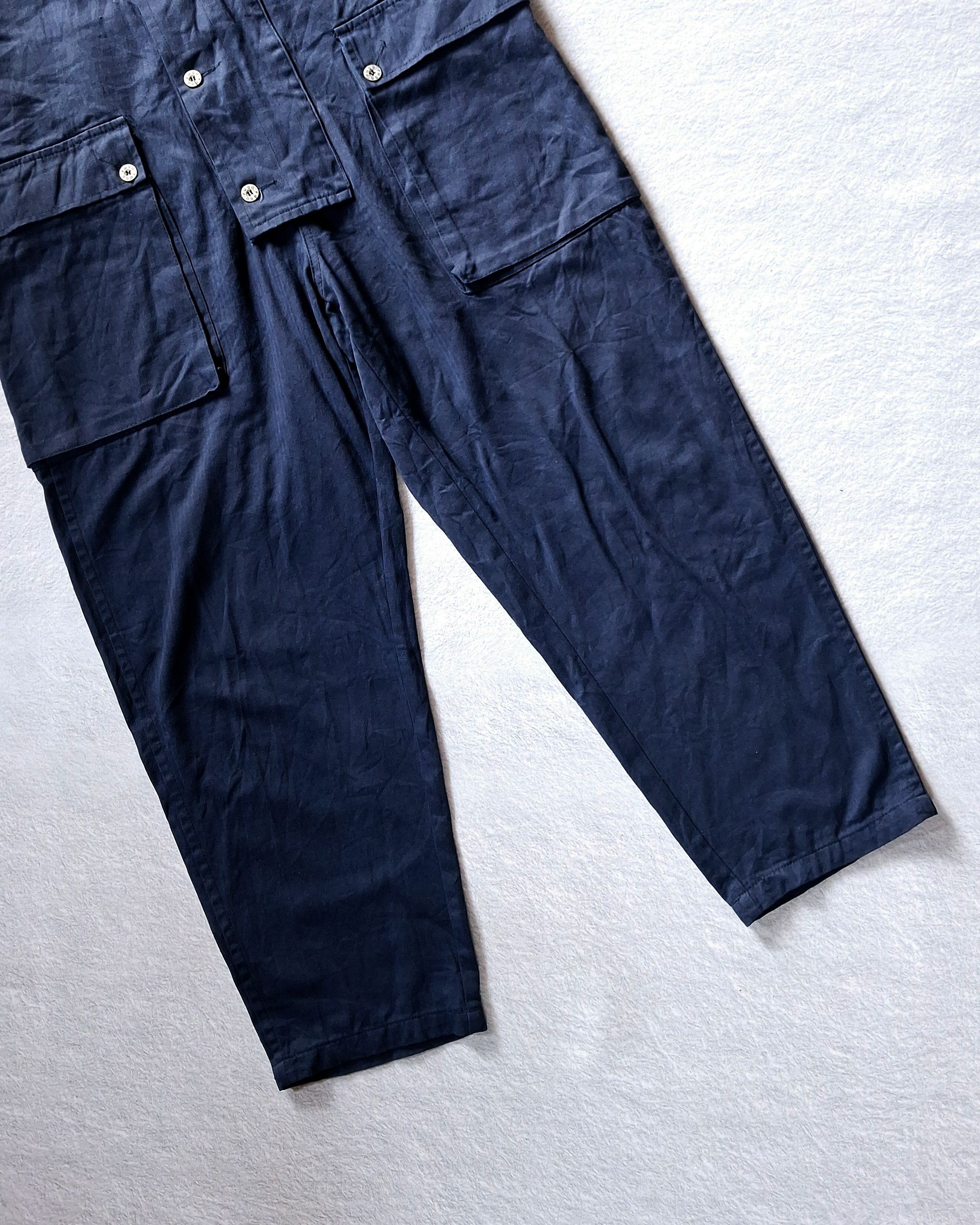 Japanese Brand PMGO HERRINGBONE TWILL HBT NAVY OVERALL Size US 43 - 3 Thumbnail